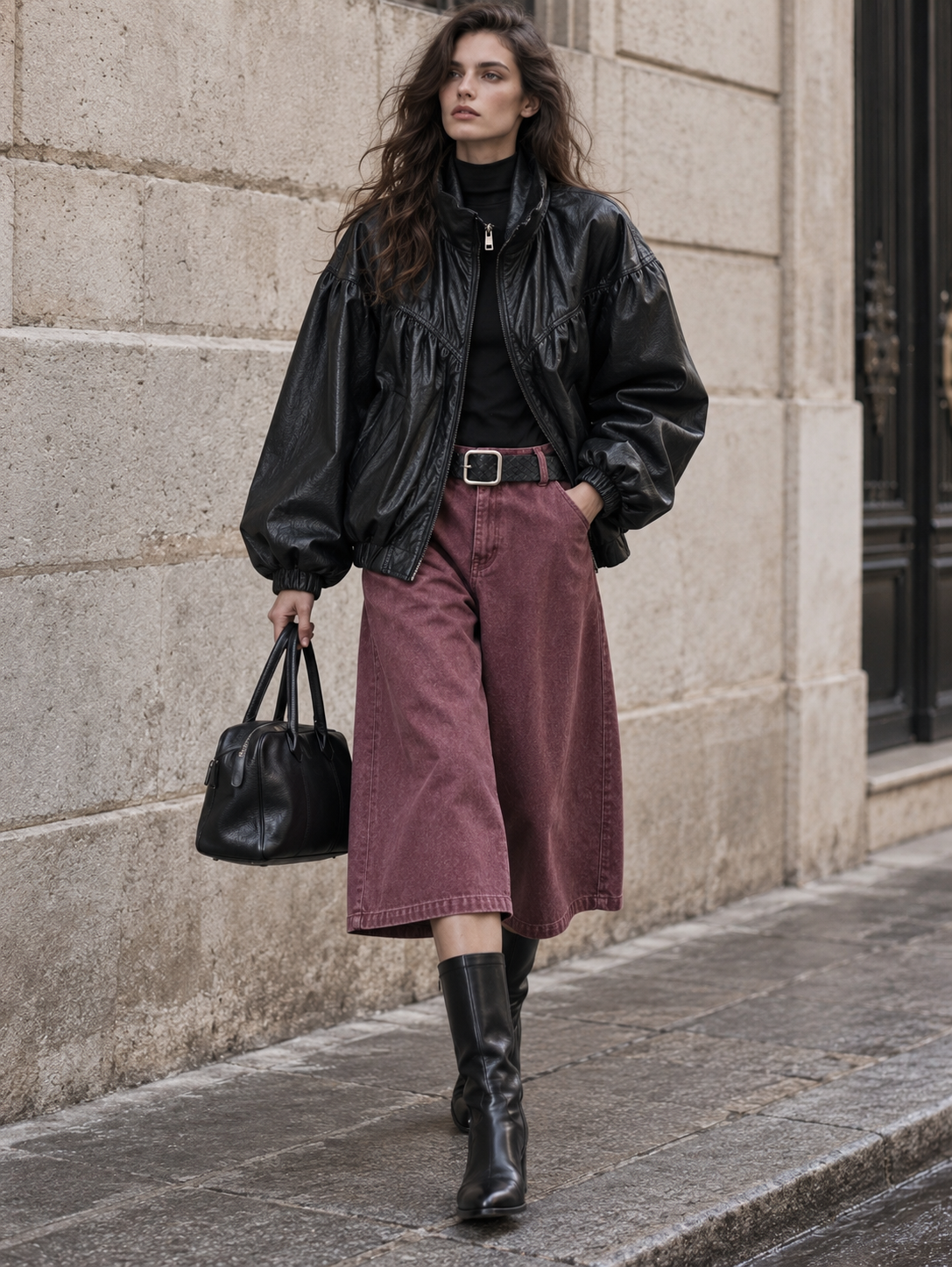 Spodnie Kuloty Wide Leg