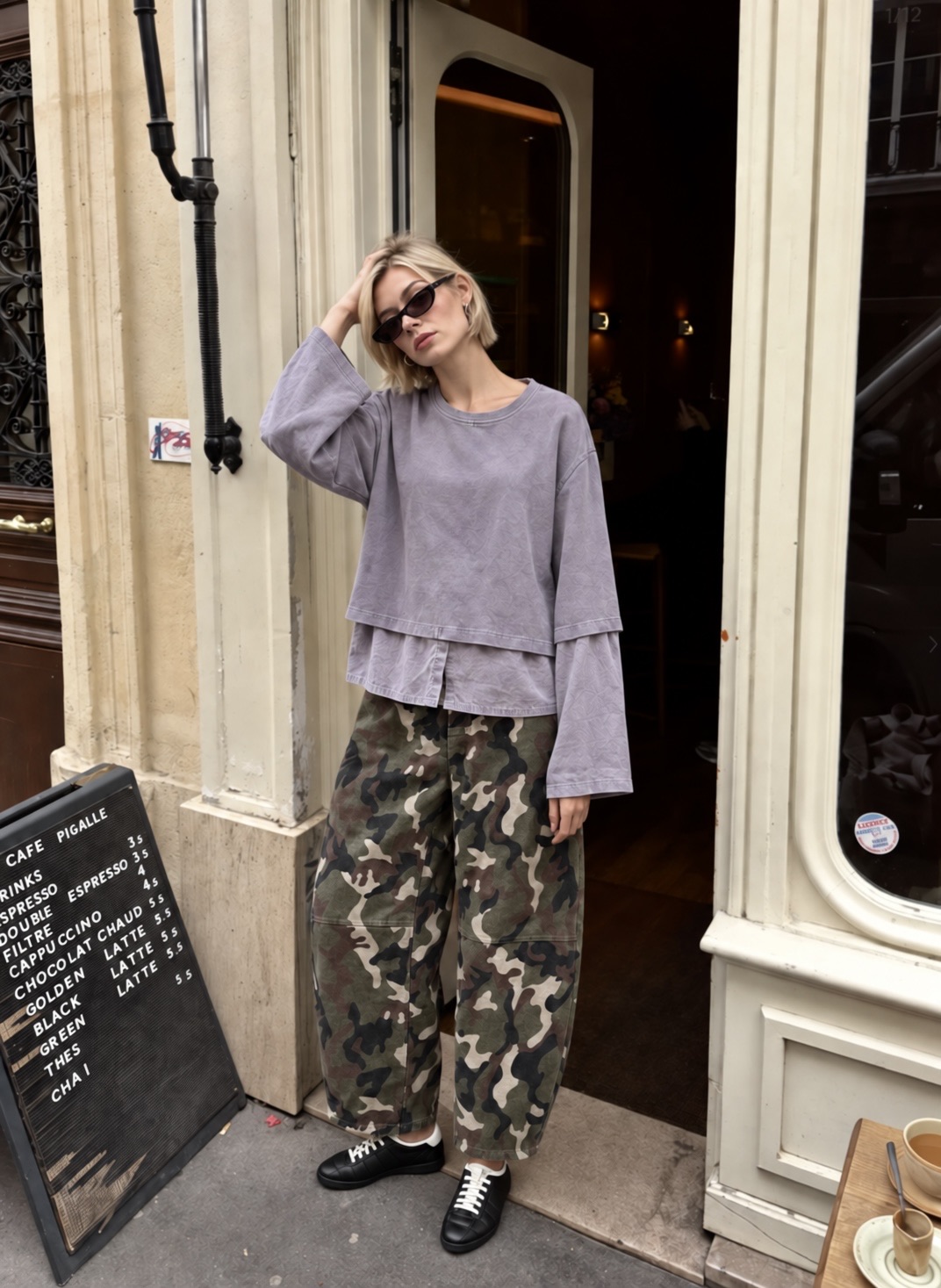 Bluza Oversize z Okrągłym Dekoltem
