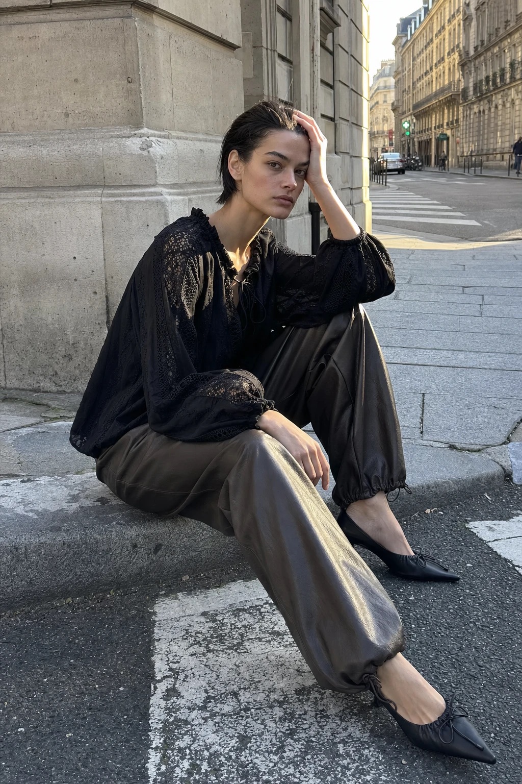 Bluzka Oversize Z Dekoltem