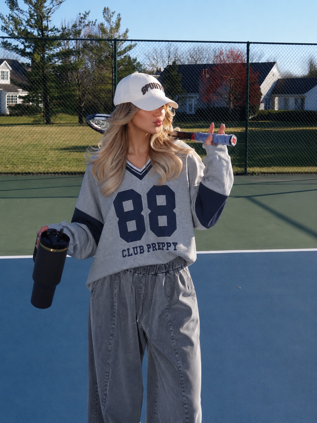 Bluza Oversize z Dekoltem V