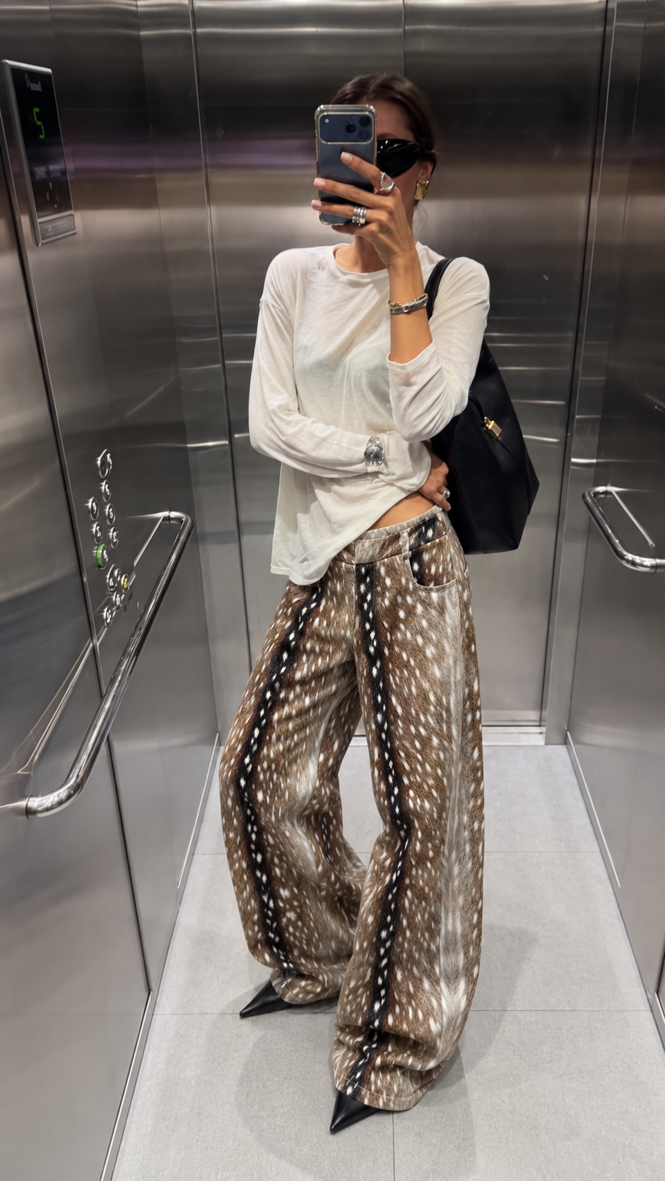 Spodnie Wide Leg z Wysokim Stanem