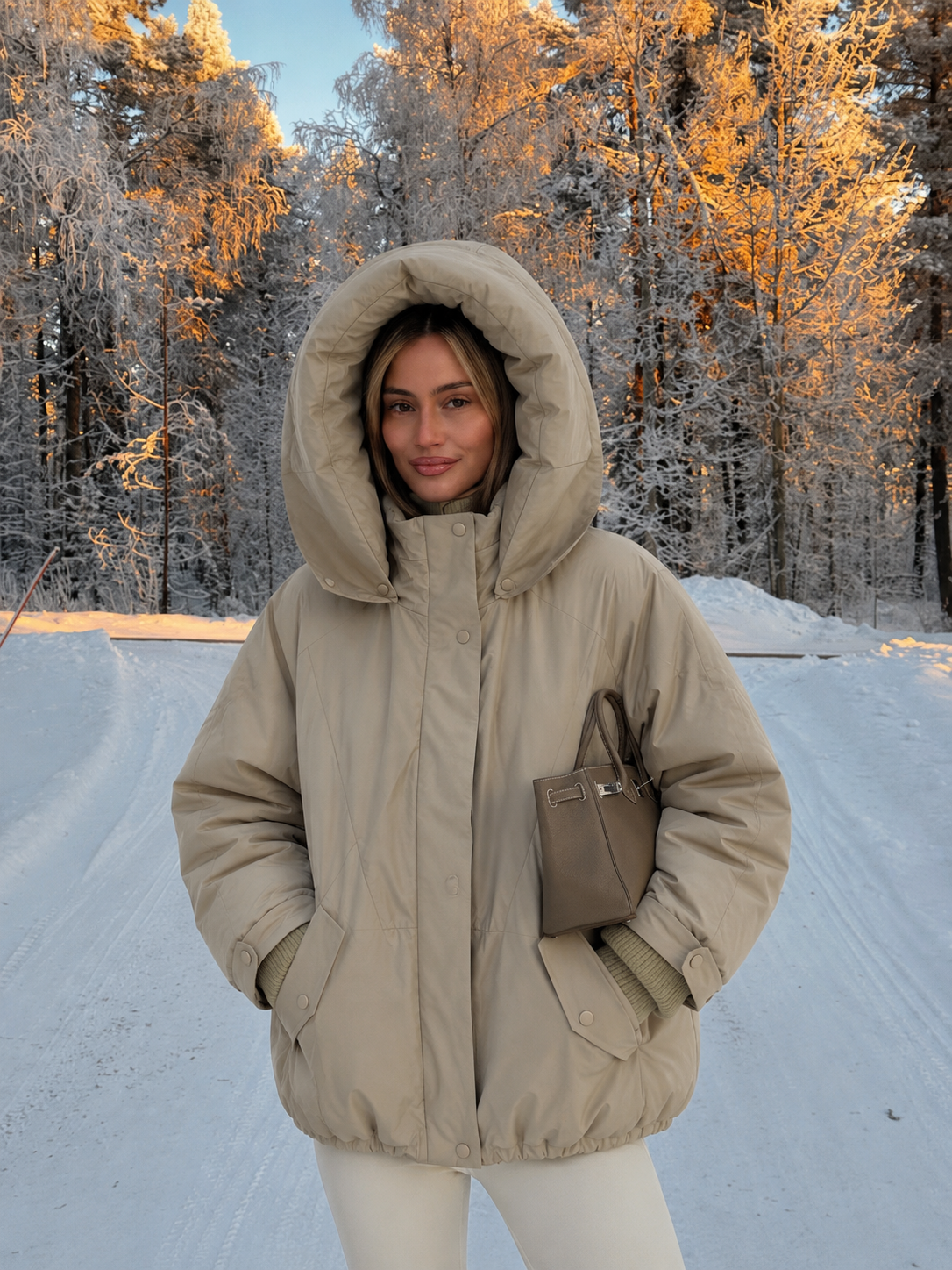 Kurtka Puffer Z Kapturem
