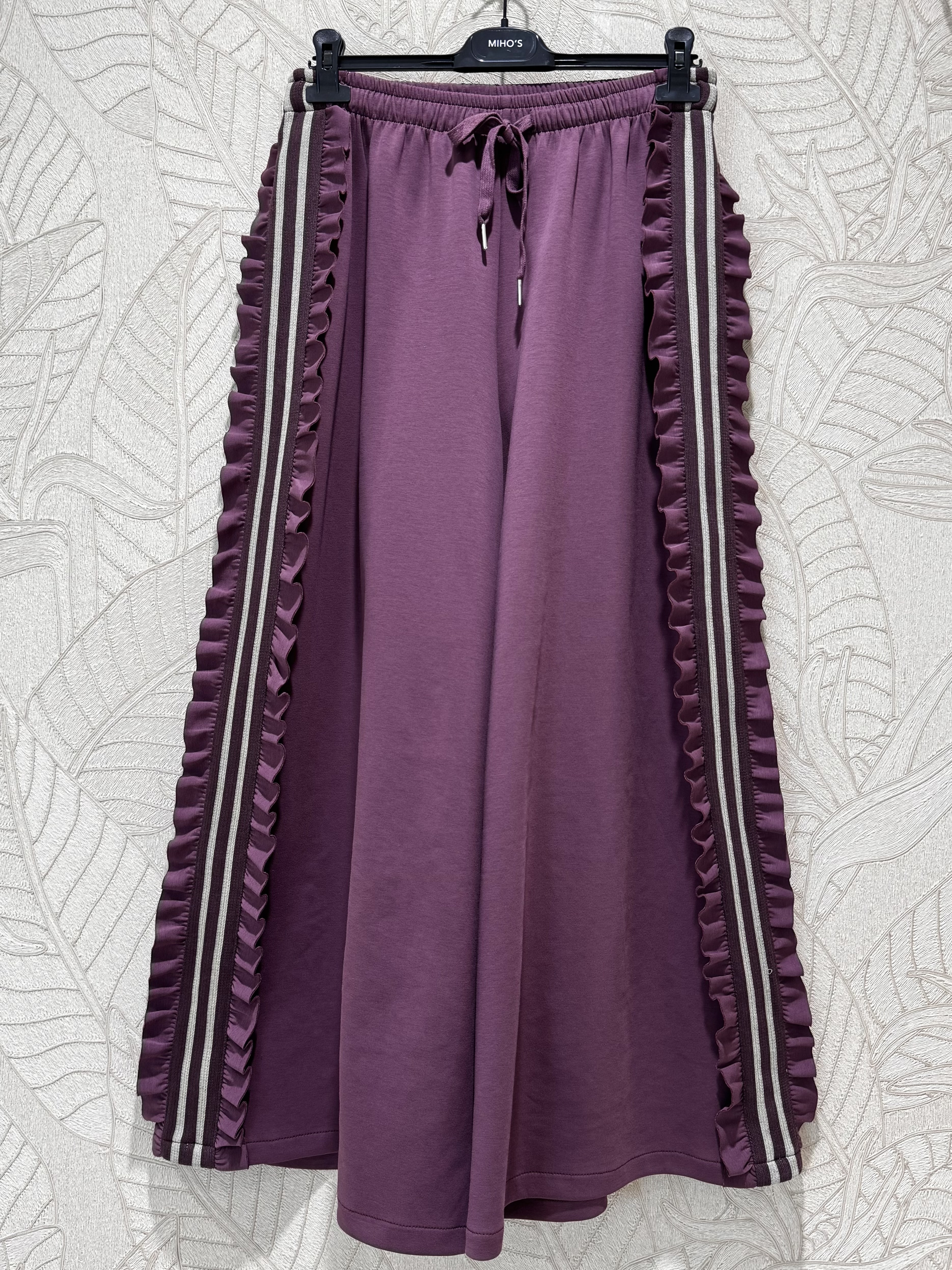 Spodnie Luźne Wide Leg z Lampasami