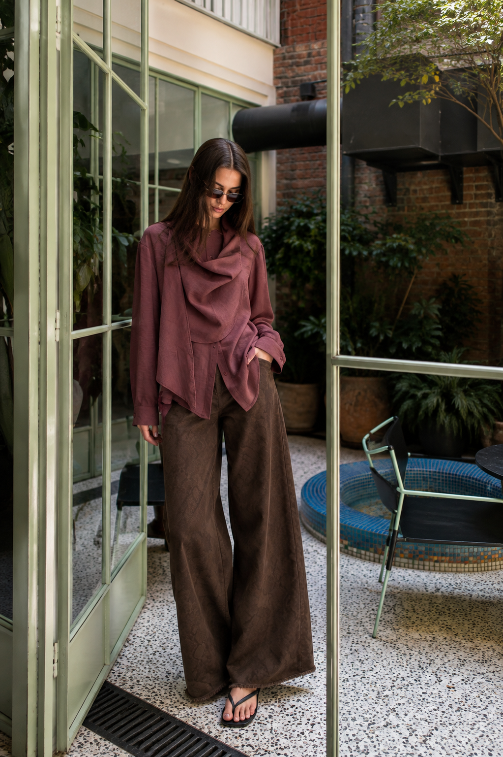 Spodnie Wide Leg High Waist