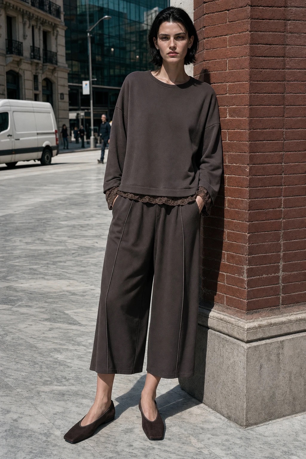 Bluza Luźna z Koronką