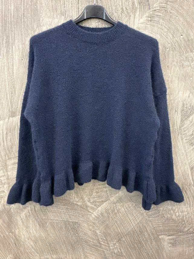Sweter Cropped z Falbaną