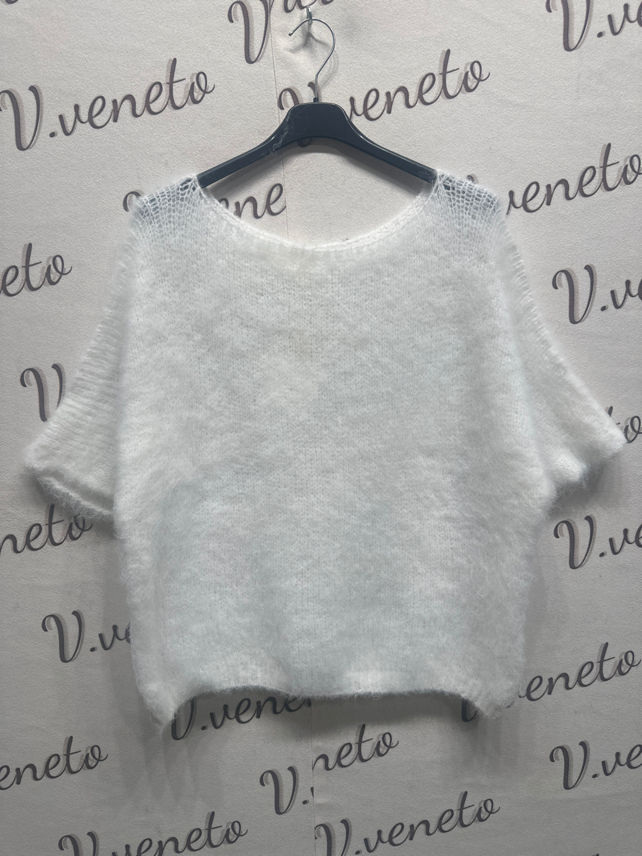Sweter luźny z krótkim rękawem