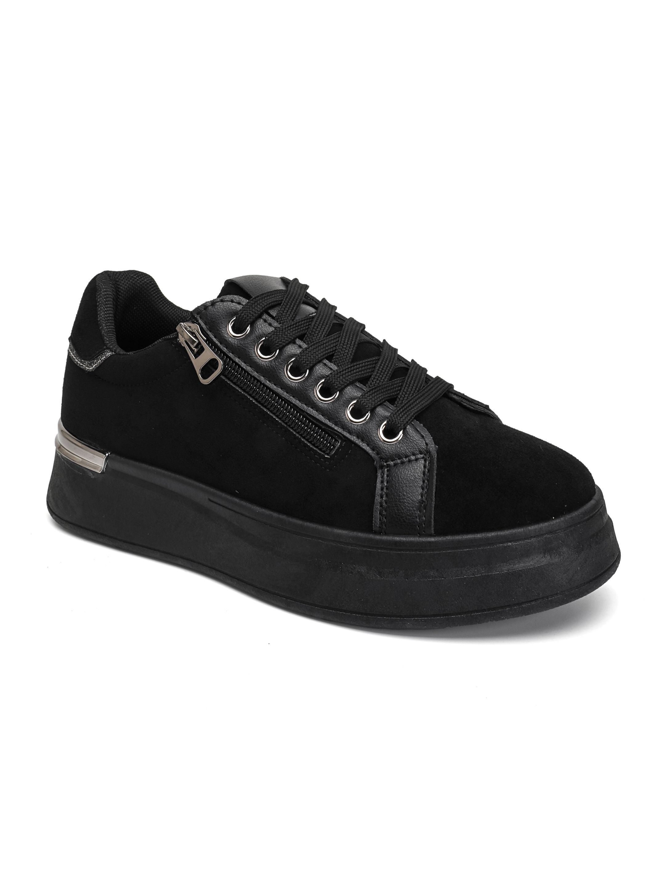 Sneakersy Na Platformie Z Zamkiem