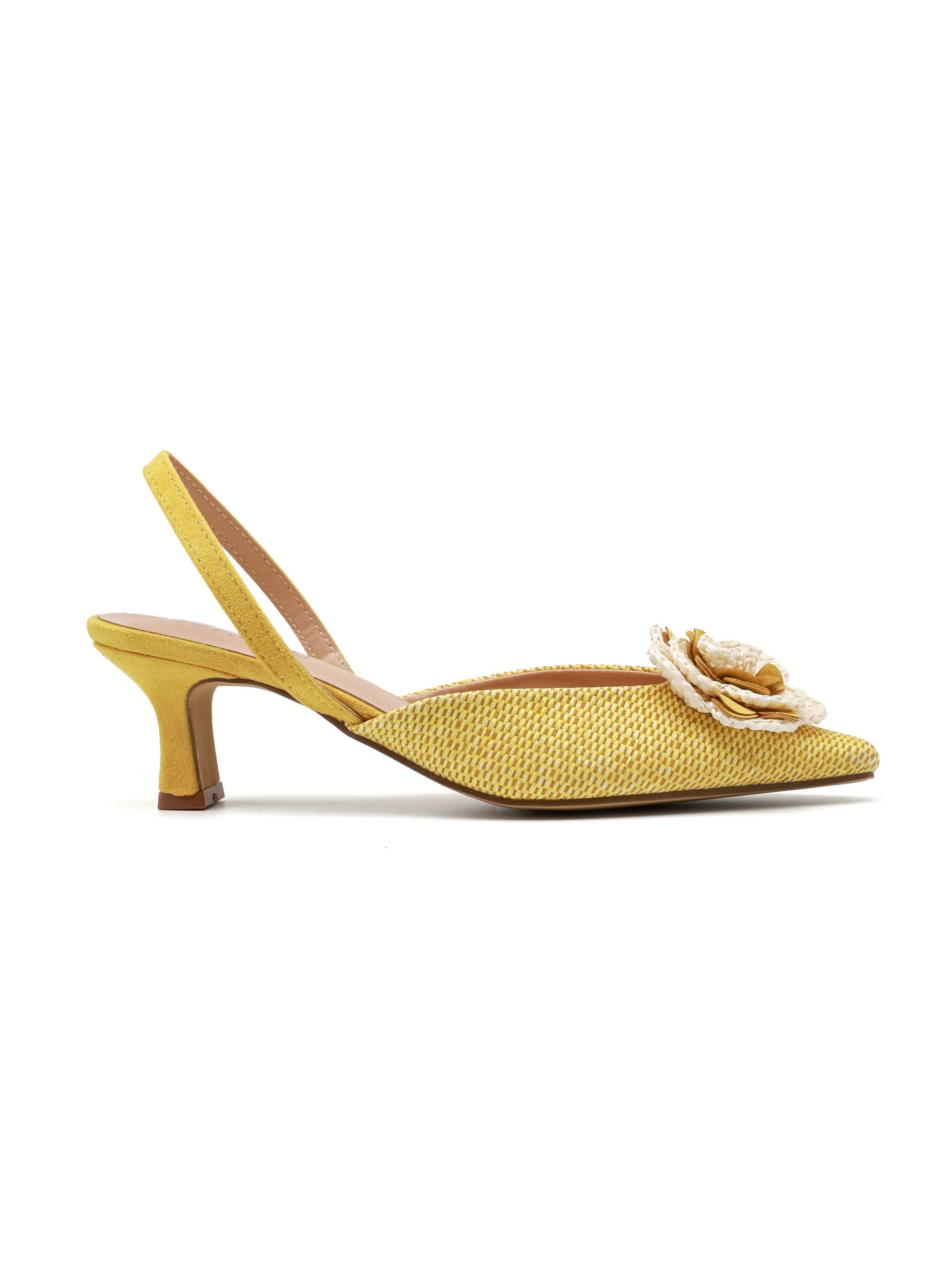 Czółenka Slingback Plecione