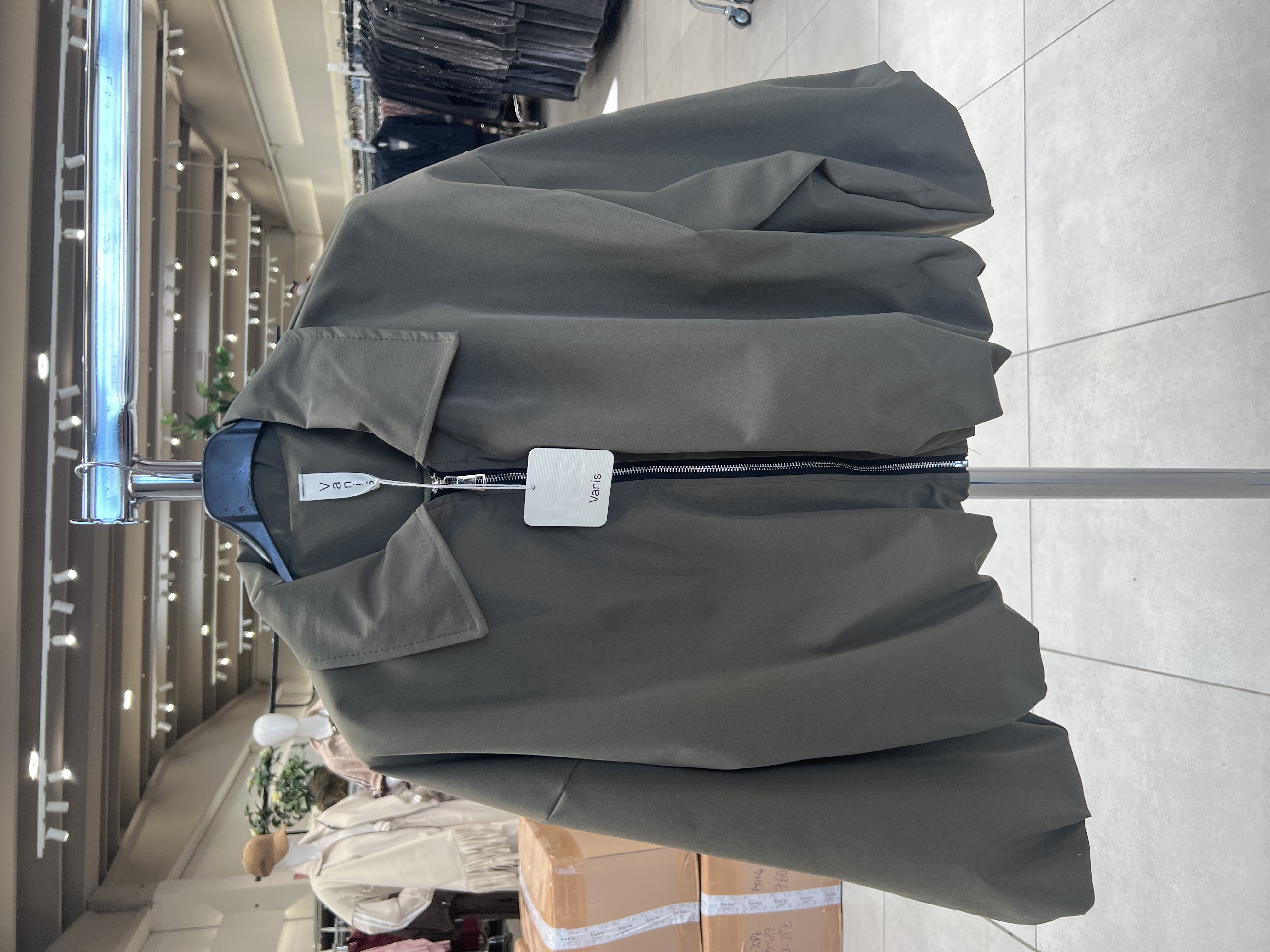 Kurtka Oversize z Kołnierzykiem