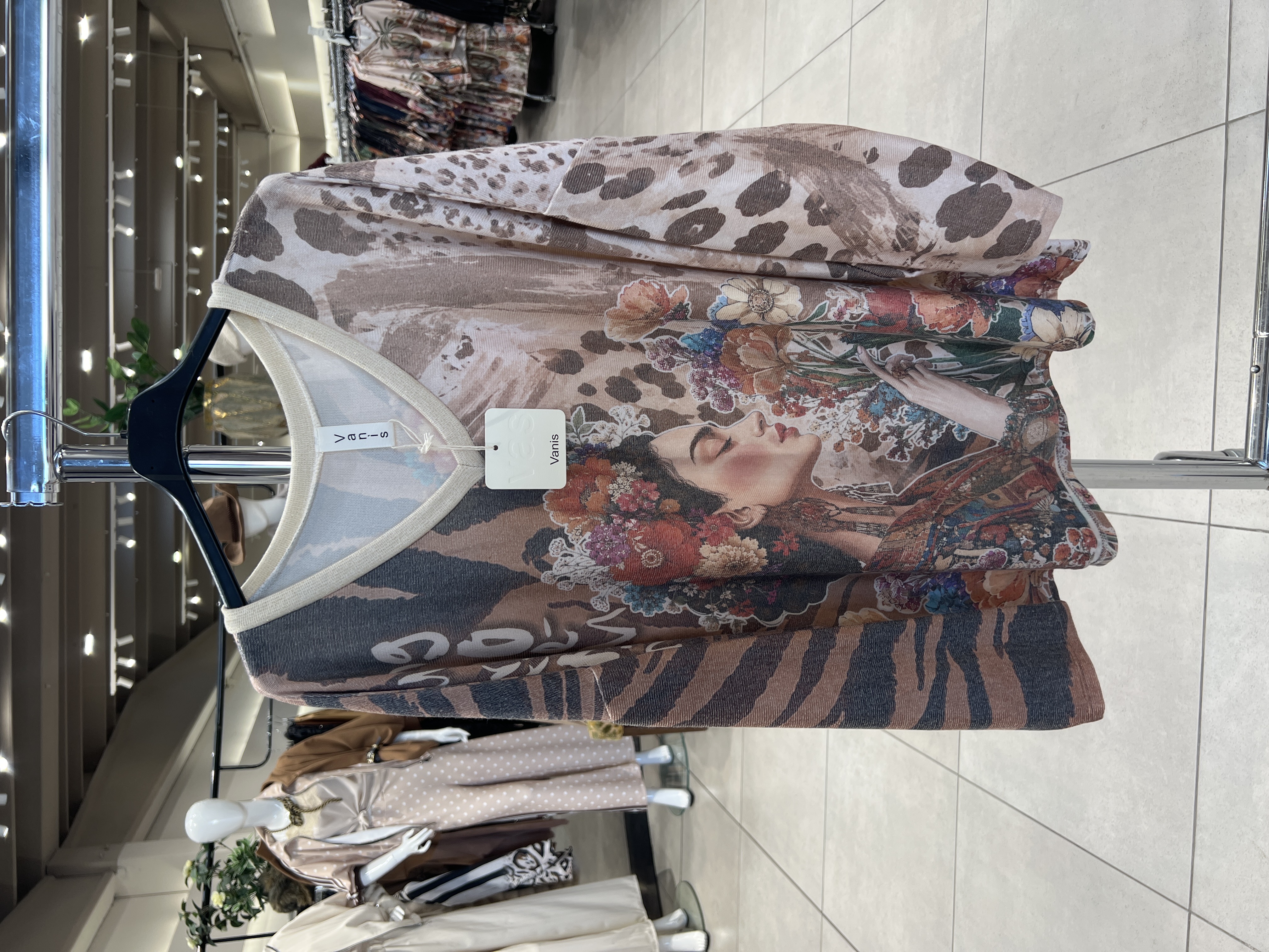 Bluzka Luźny Krój V‑neck