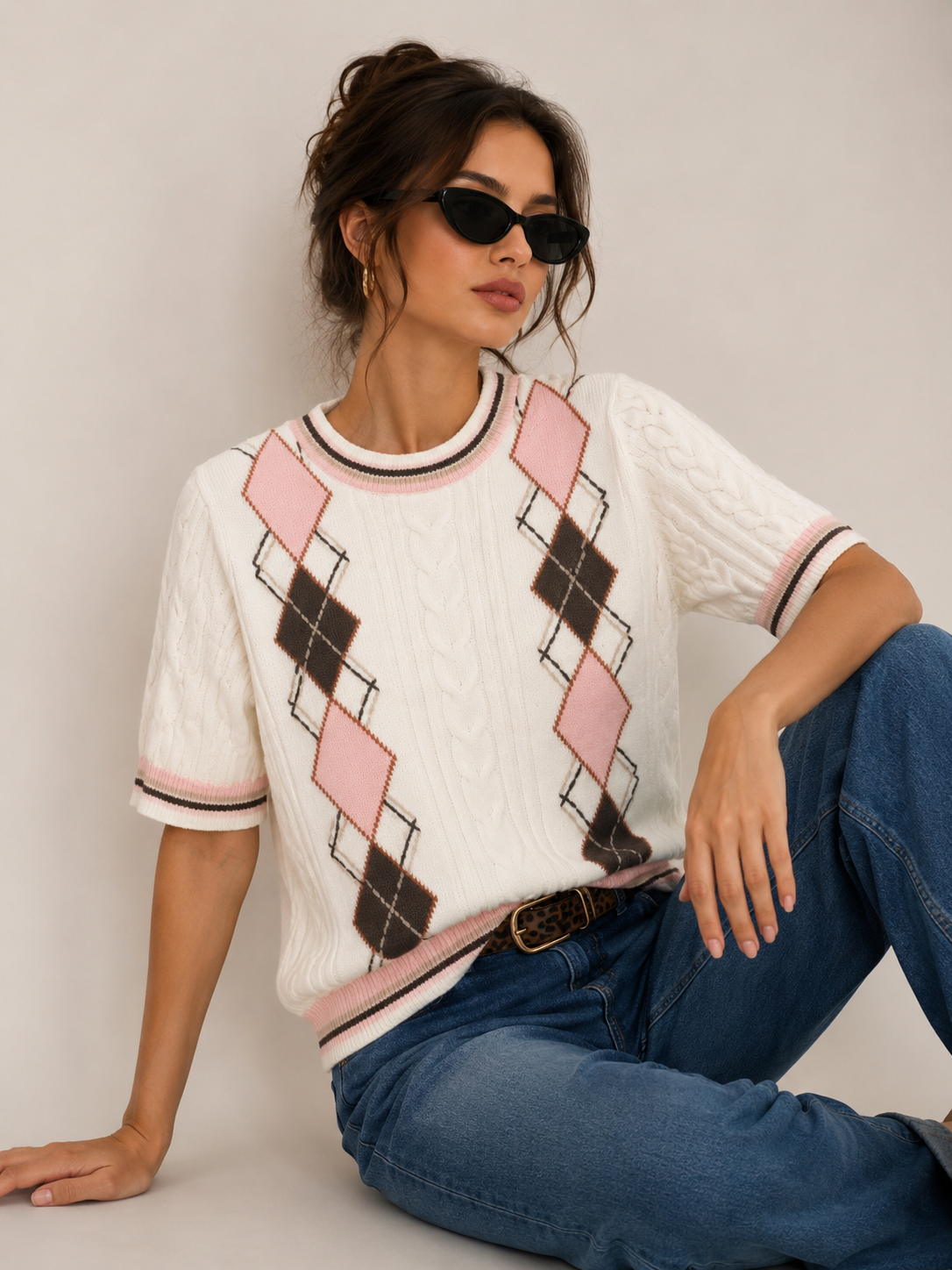 Sweter Regular Argyle