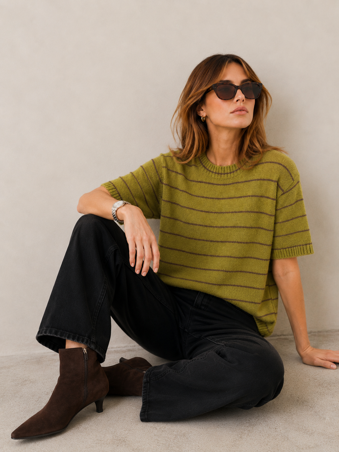 Sweter Luźny z Koronką