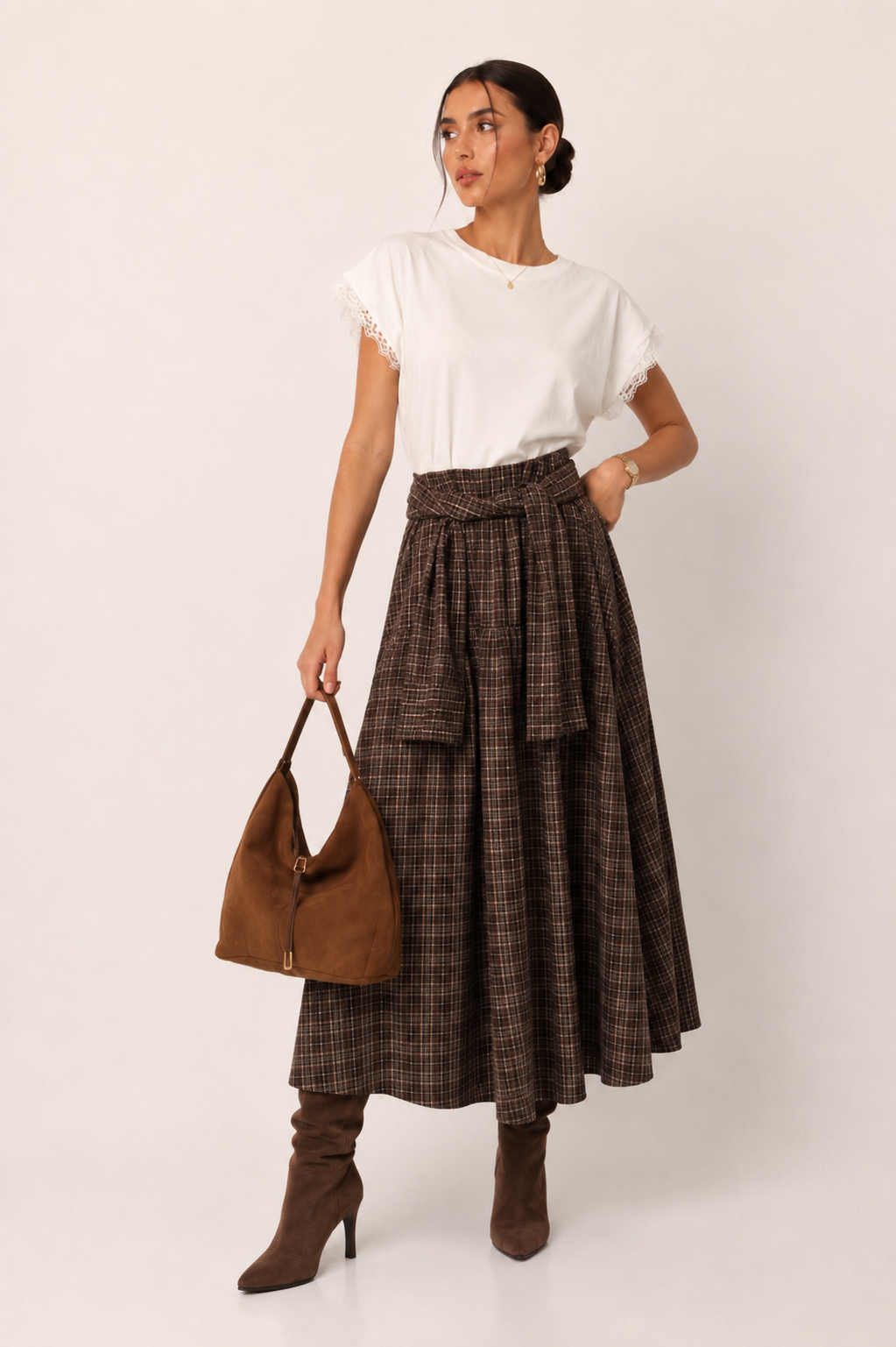 Sukienka A-line Midi Kratka