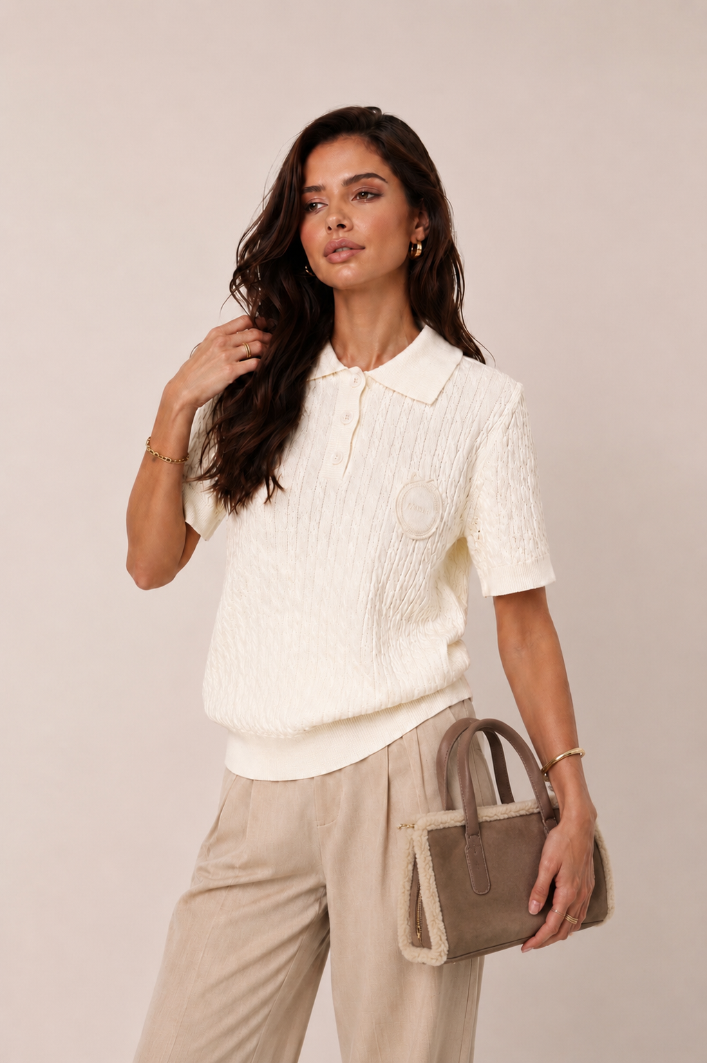Sweter Polo Krótki