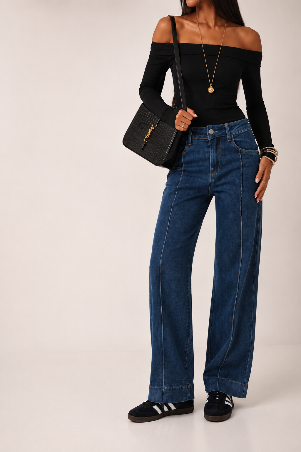 Spodnie Jeans Rozszerzane