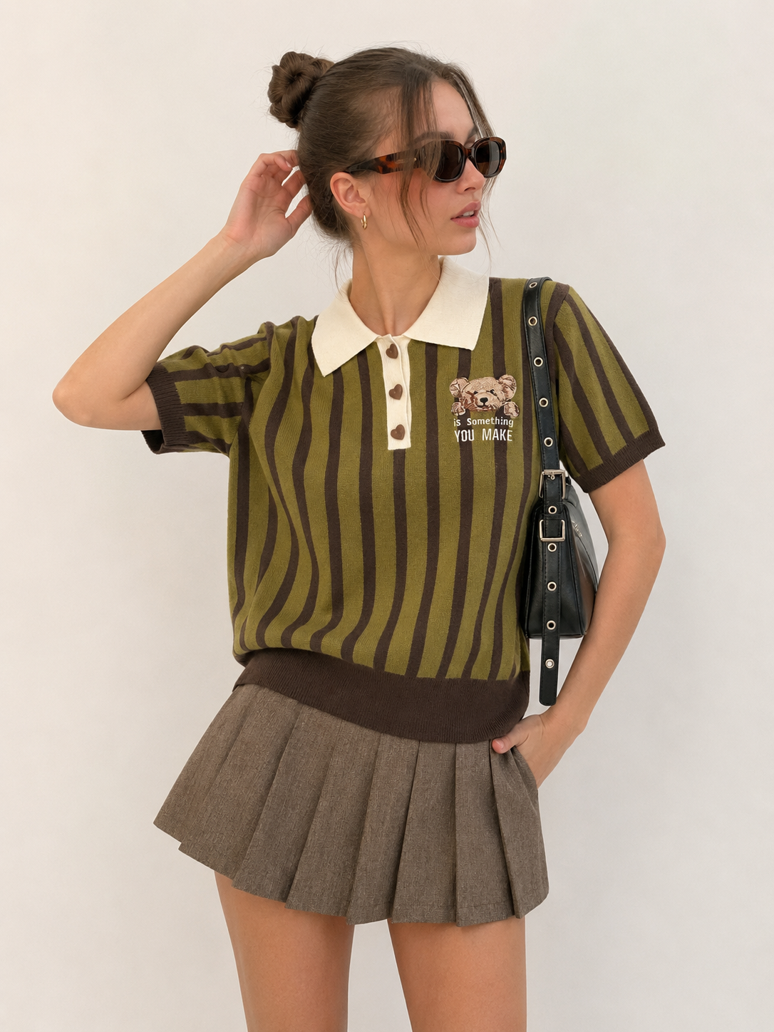 Sweter Polo Krótki