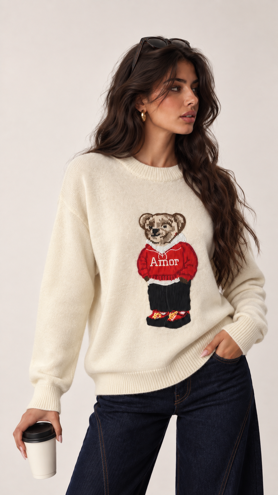Sweter z Haftem Misia