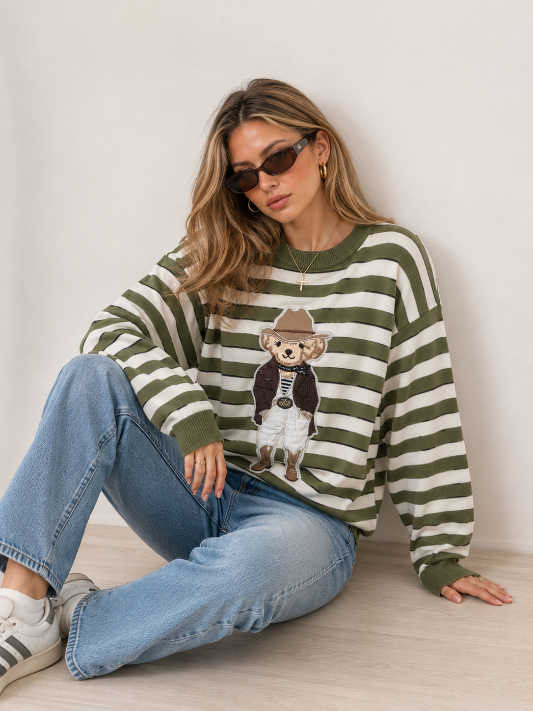 Sweter Oversize W Paski