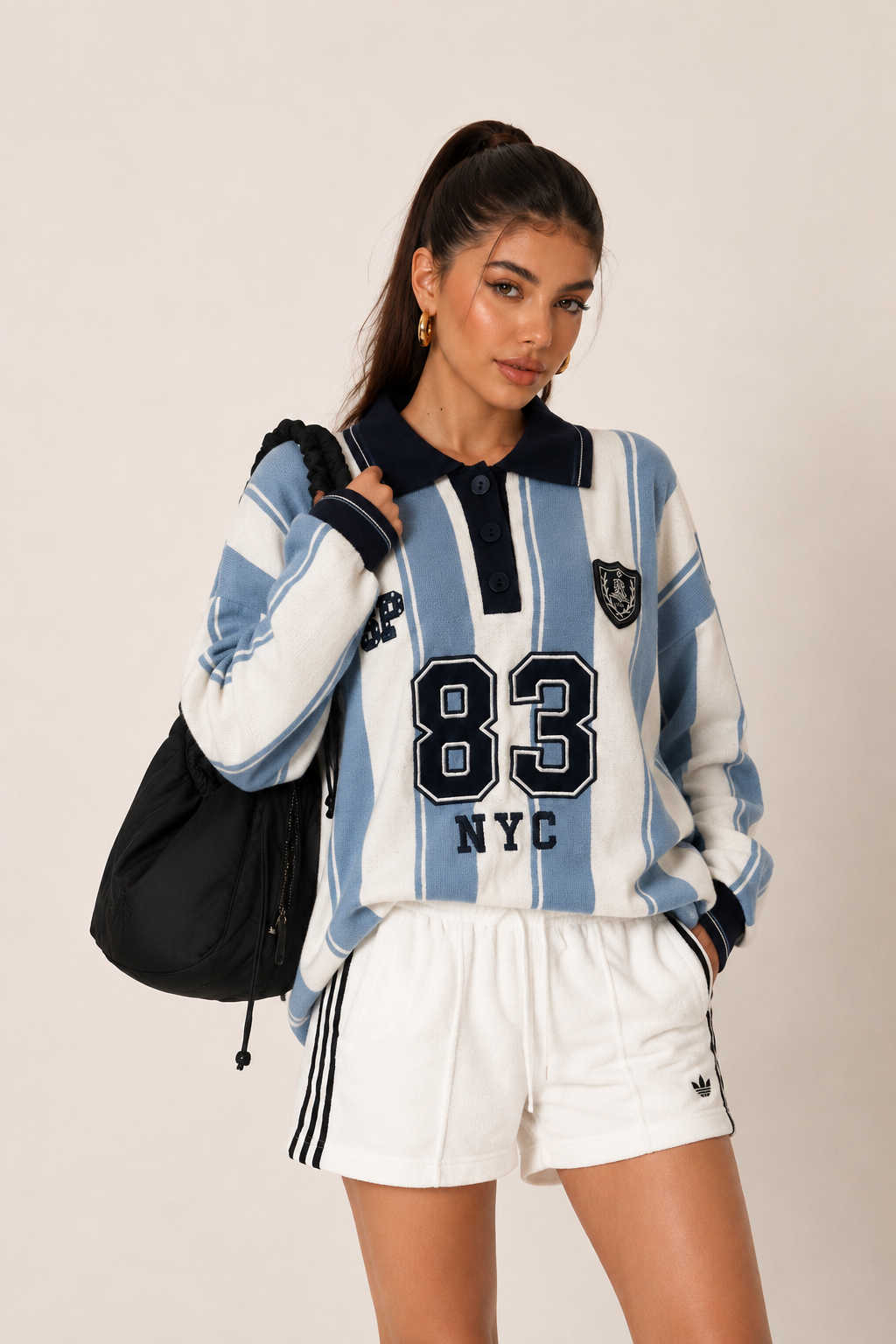 Sweter Oversize z Kołnierzykiem