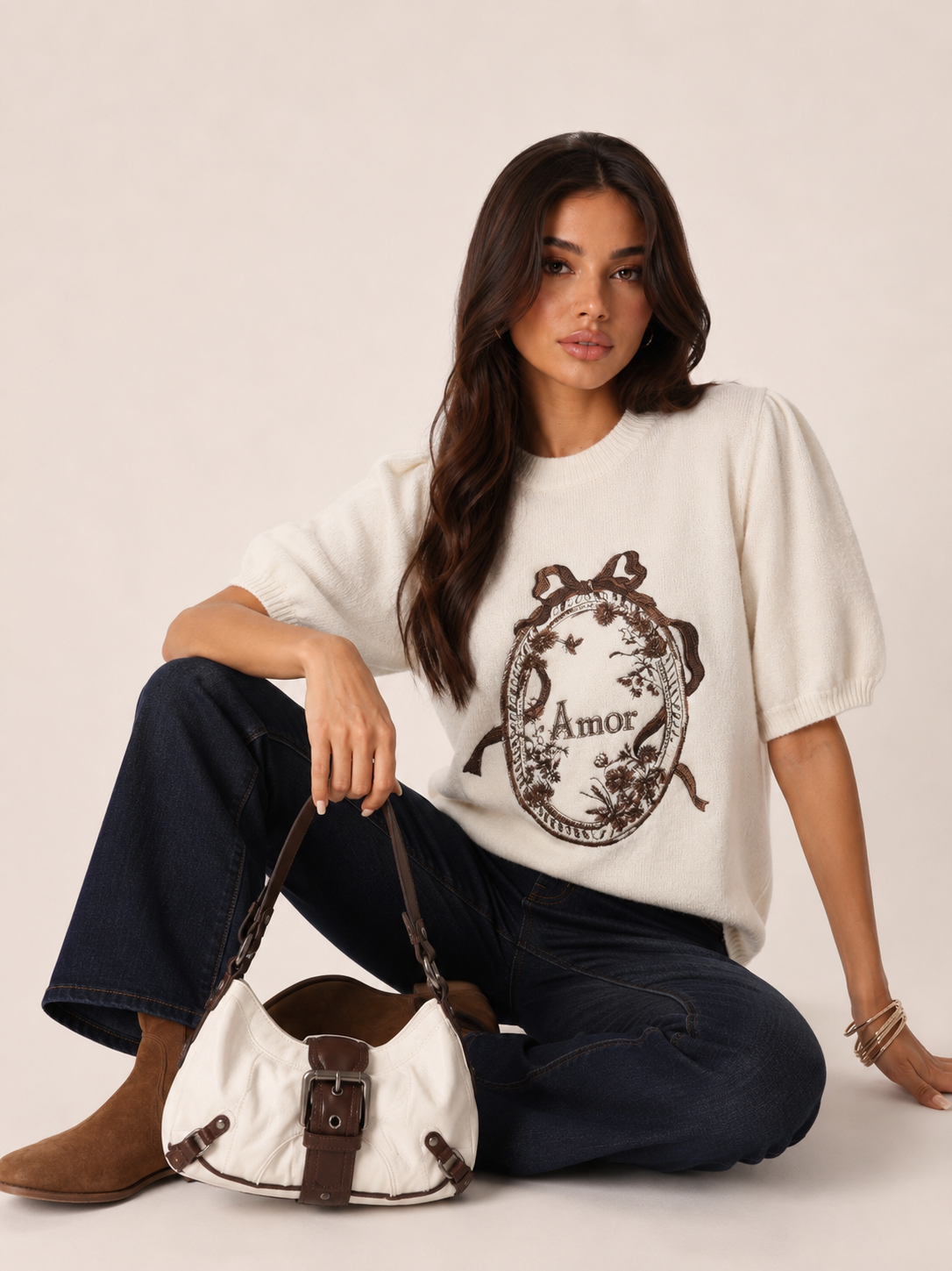 Sweter Krótki Z Bufkami