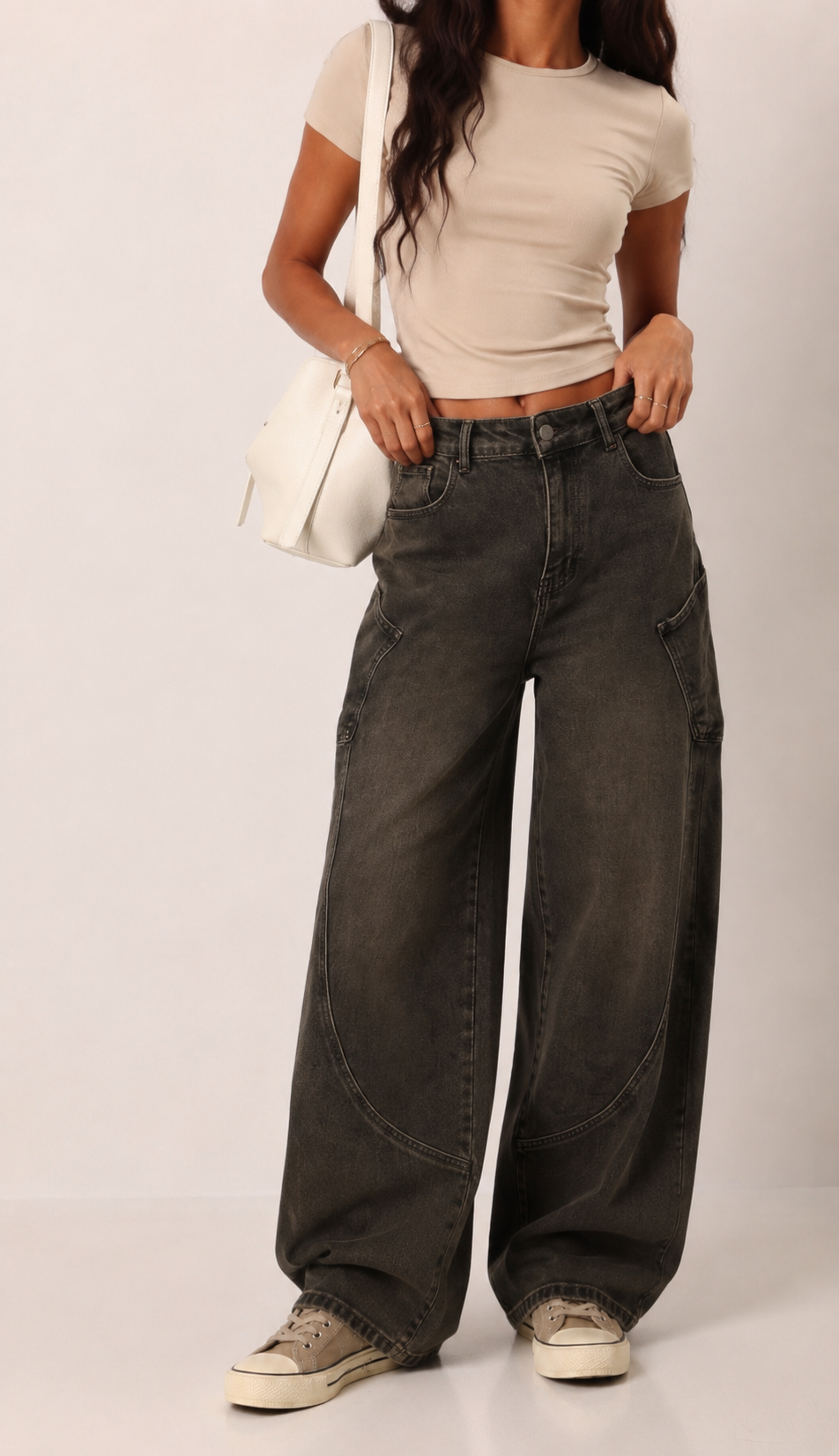 Spodnie High Waist Wide Leg