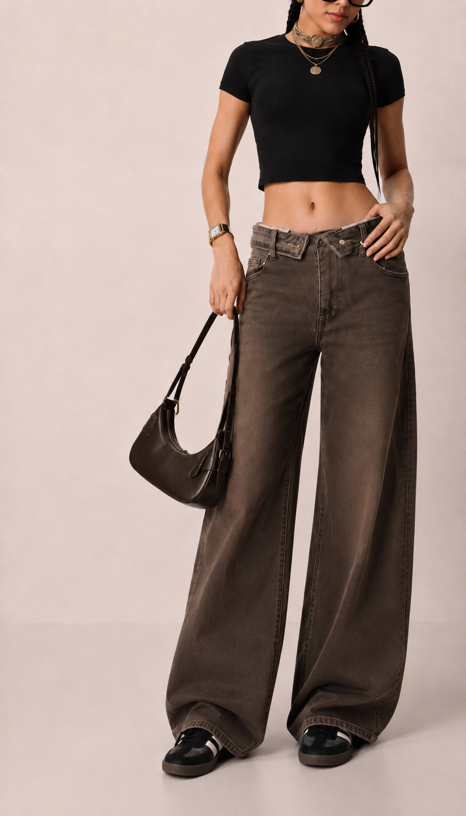 Spodnie Wide Leg Denim
