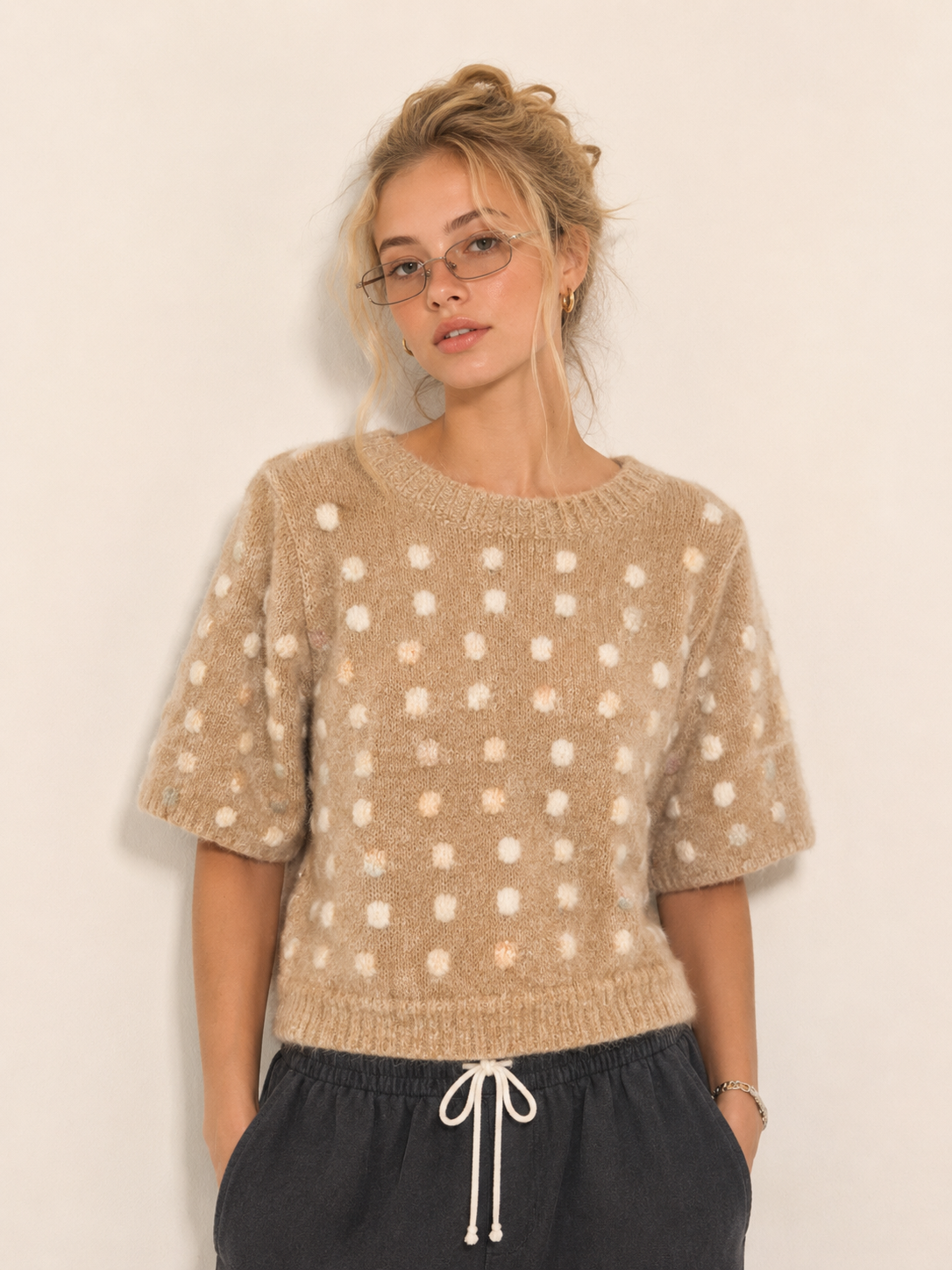 Sweter Regular Groszki