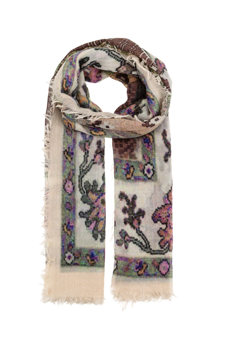 Szal Patchwork z Frędzlami