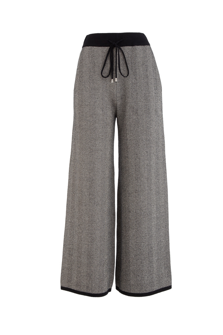 Spodnie Wide Leg z Troczkiem