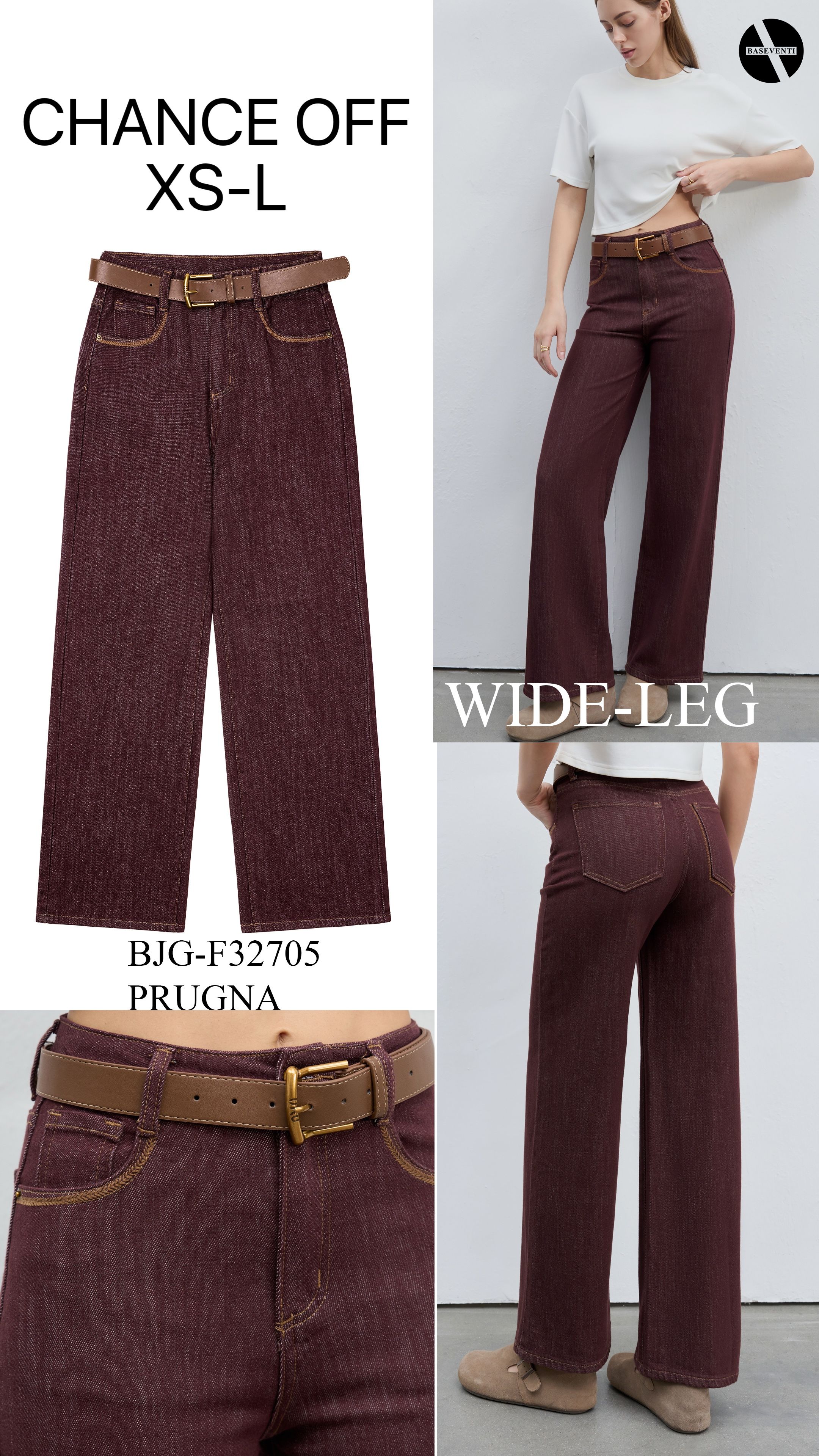 Spodnie Szerokie High Waist