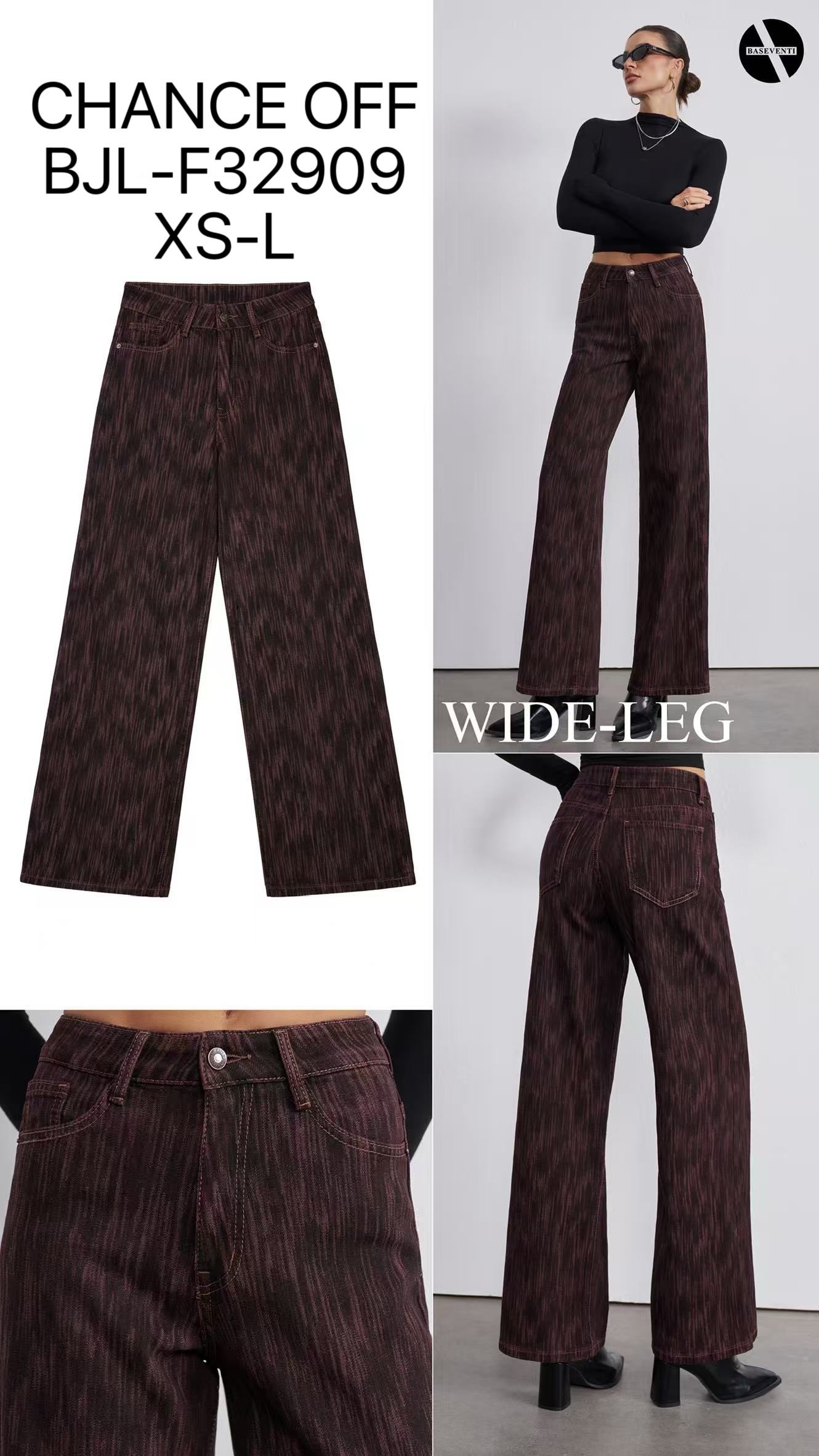 Spodnie Wide Leg Wysoki Stan