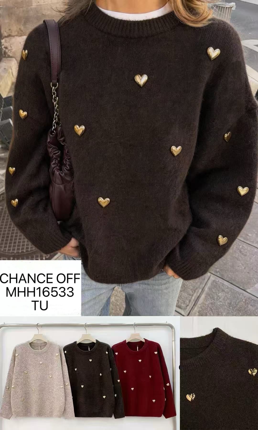 Sweter z ozdobnymi ćwiekami