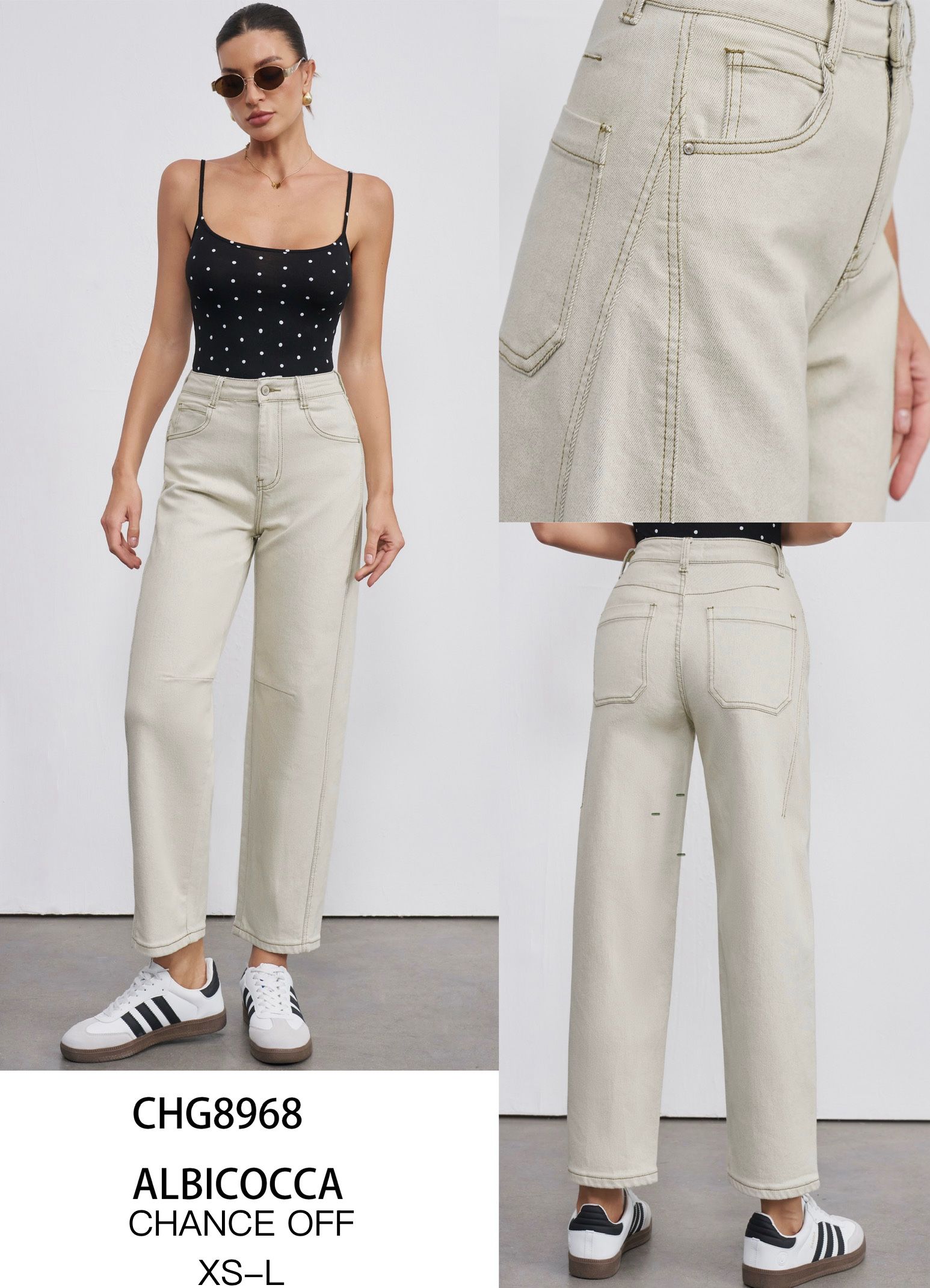 Spodnie Proste High Waist