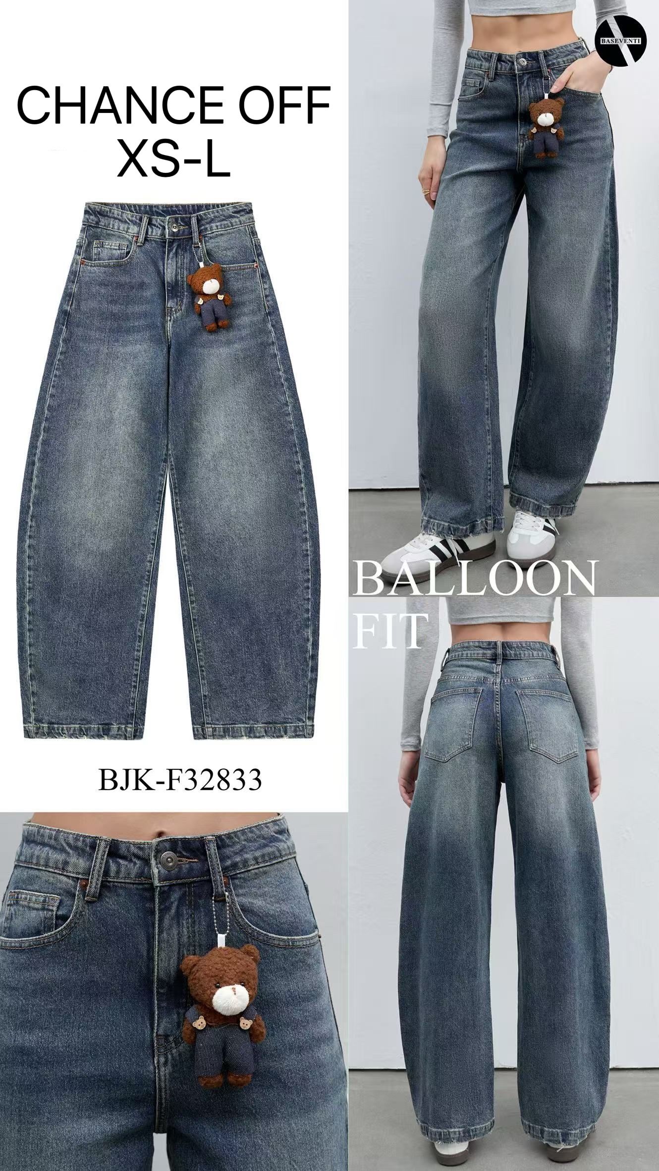 Spodnie Balloon Fit z Wysokim Stanem