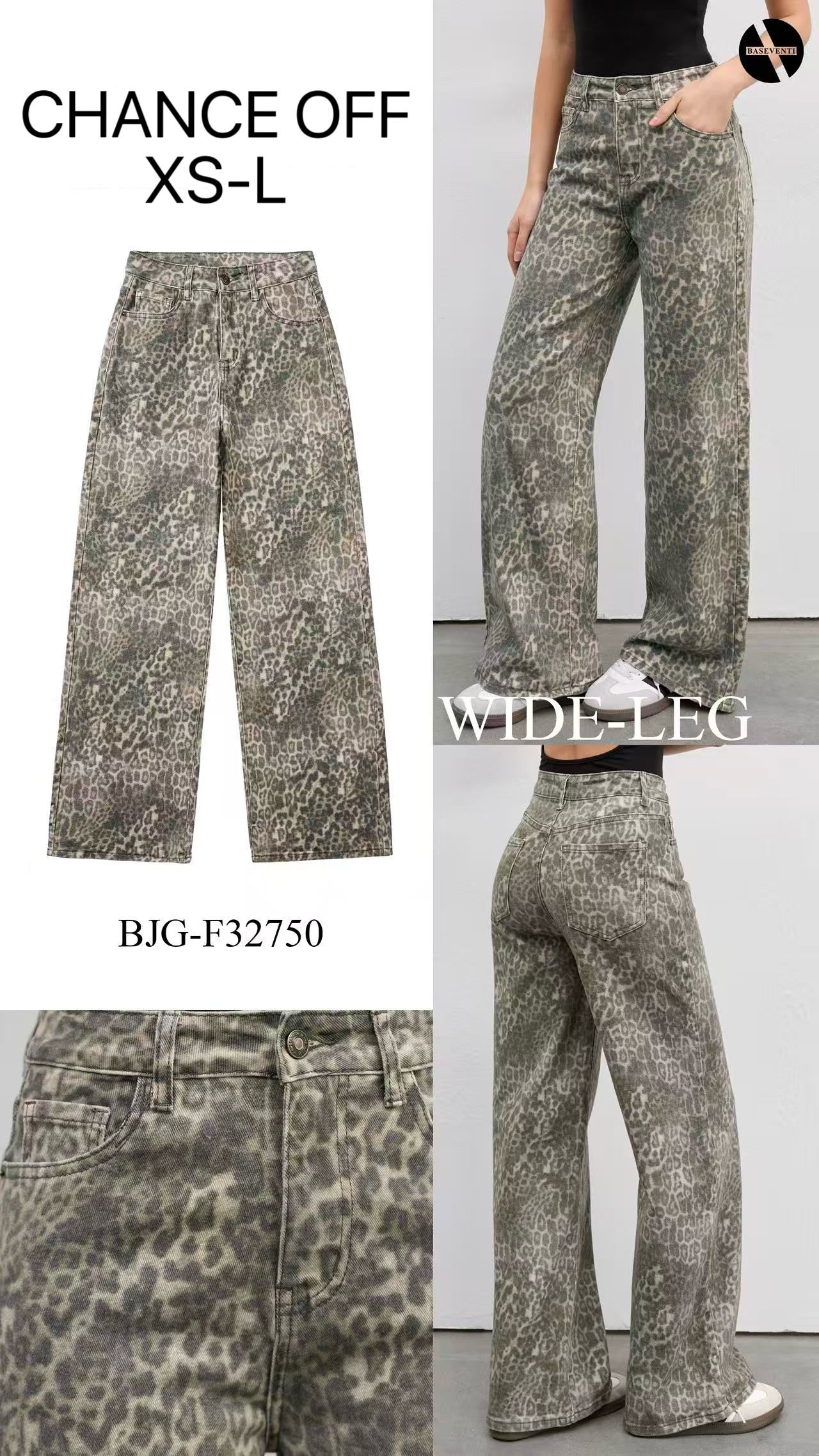 Spodnie Wide Leg Panterka