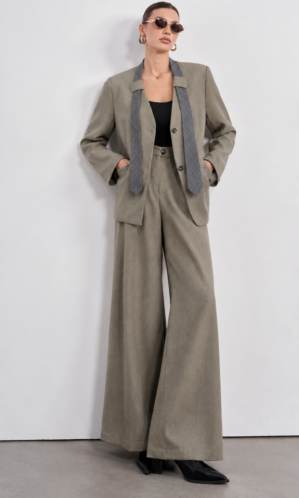Spodnie Szerokie Wide Leg