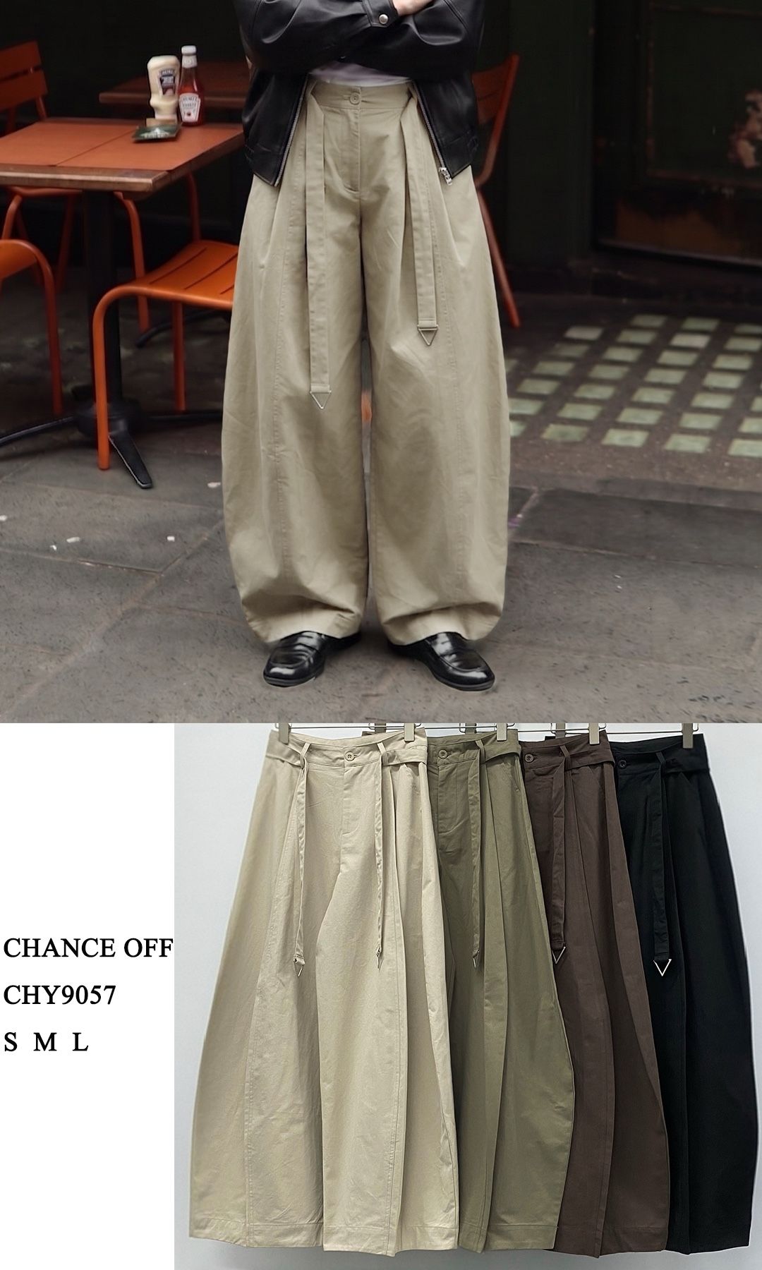 Spodnie Wide Leg z Plisami