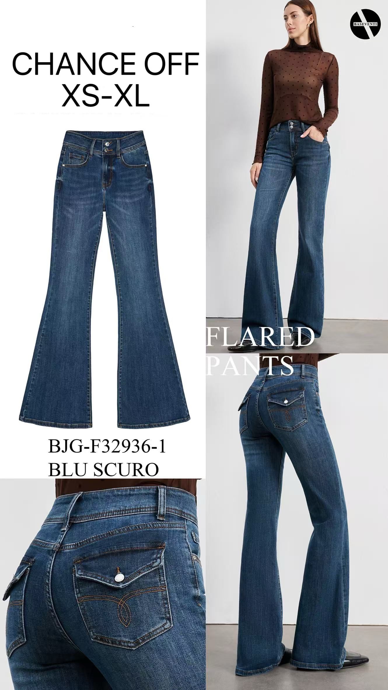Spodnie Dzwony High Waist