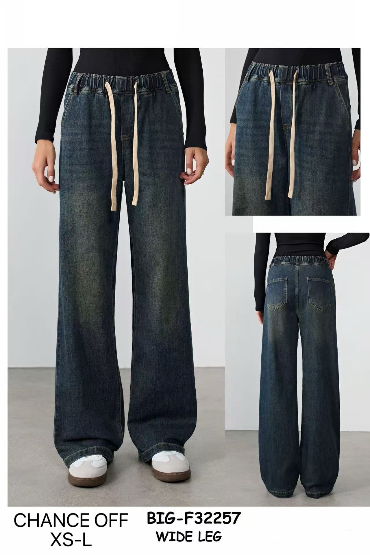 Spodnie Wide Leg z Gumką
