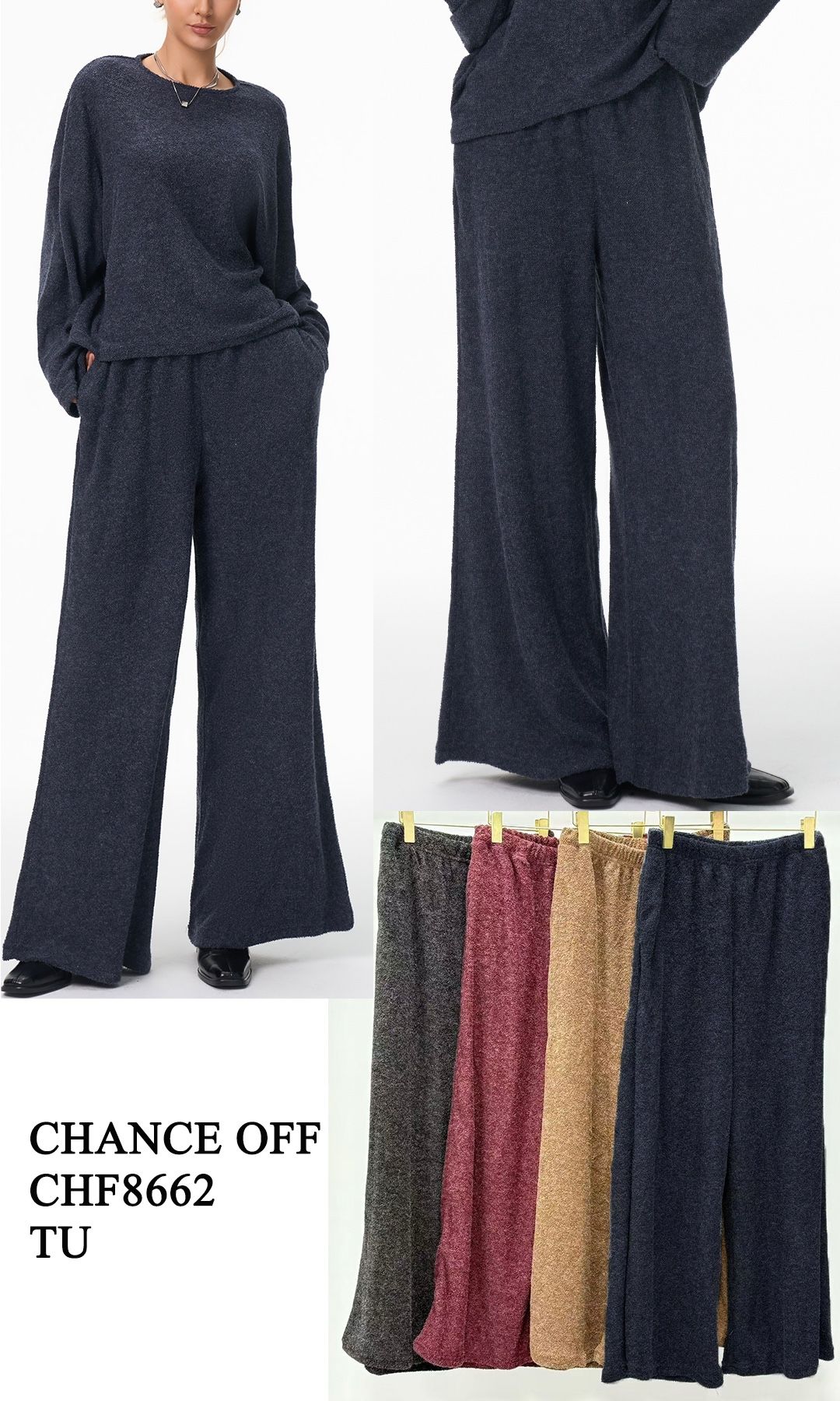 Spodnie Wide Leg z Gumką