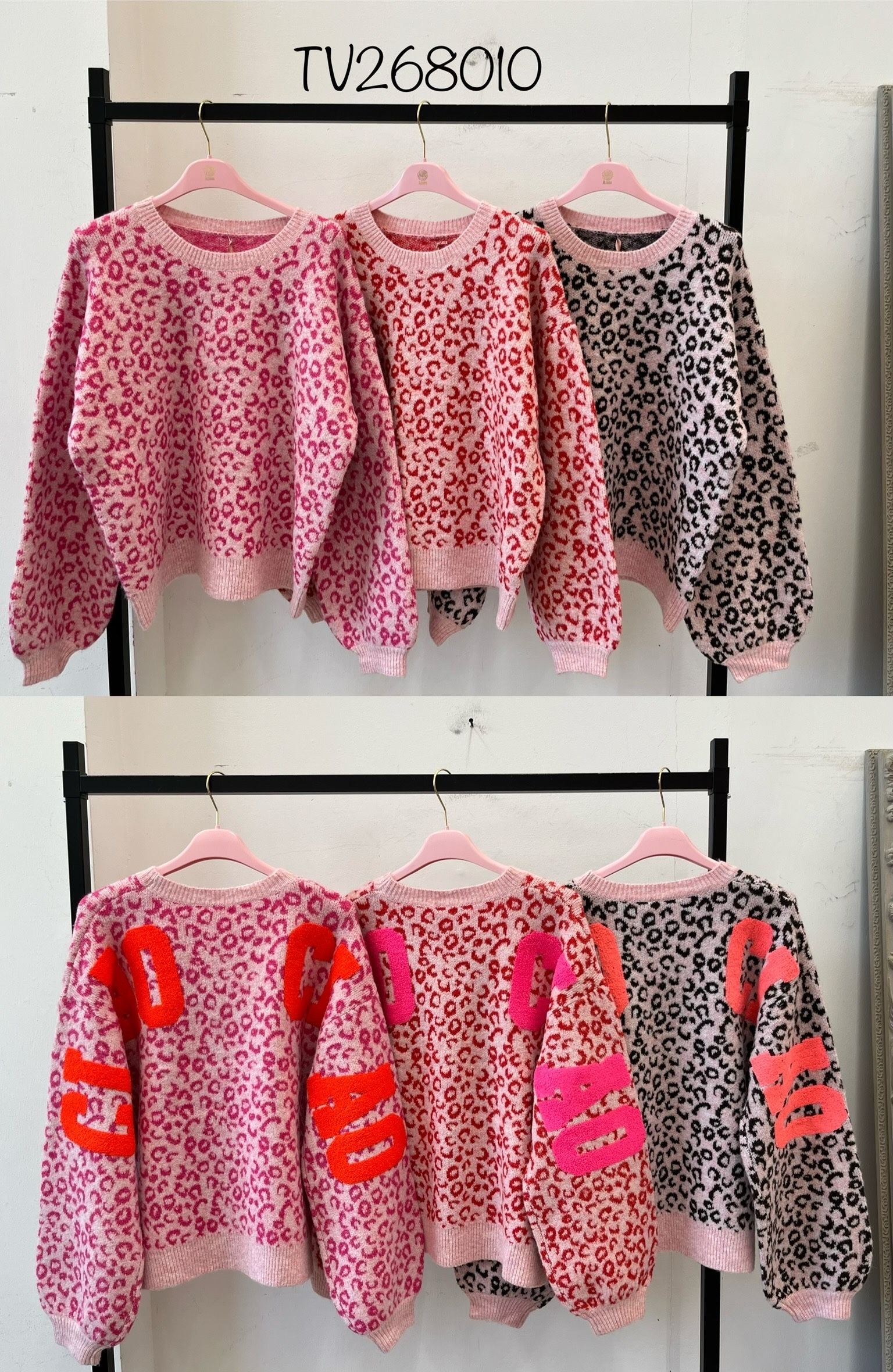 Sweter Luźny Z Wzorem
