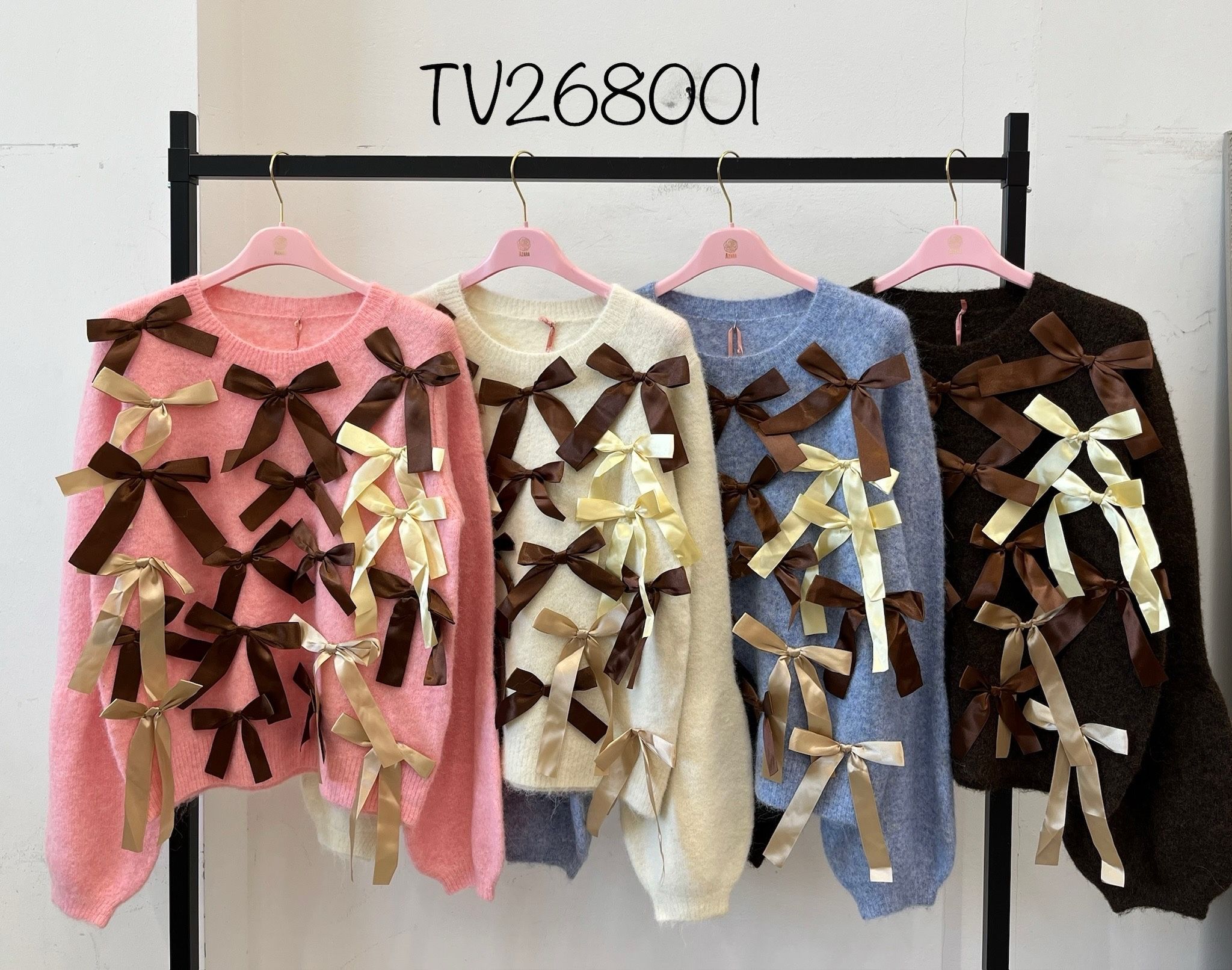 Sweter Regular Z Kokardami