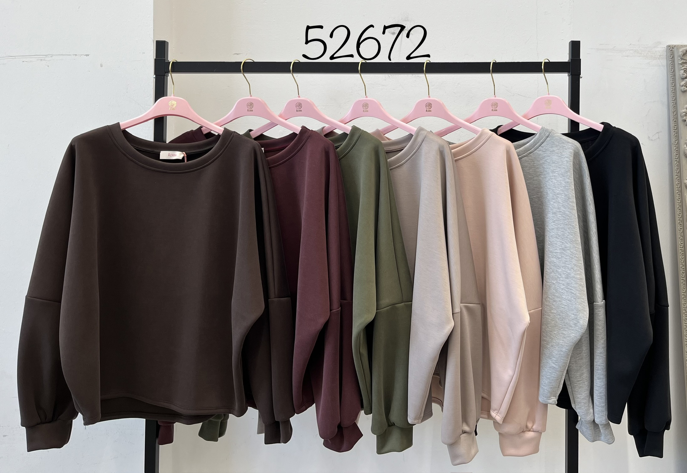 Bluza Oversize Okrągły Dekolt