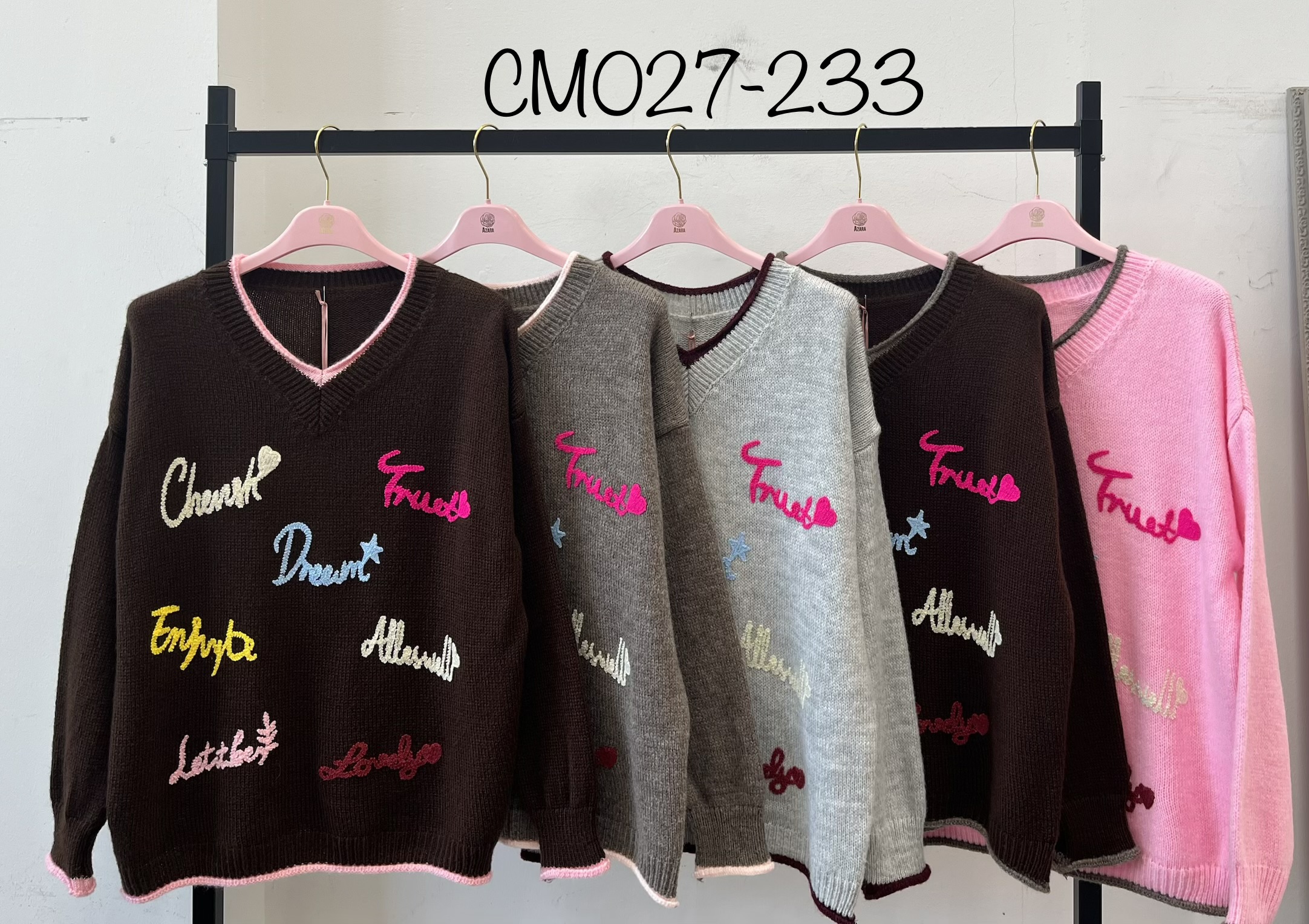 Sweter Regular V-Neck