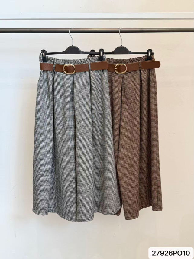 Spodnie Culotte z Plisami