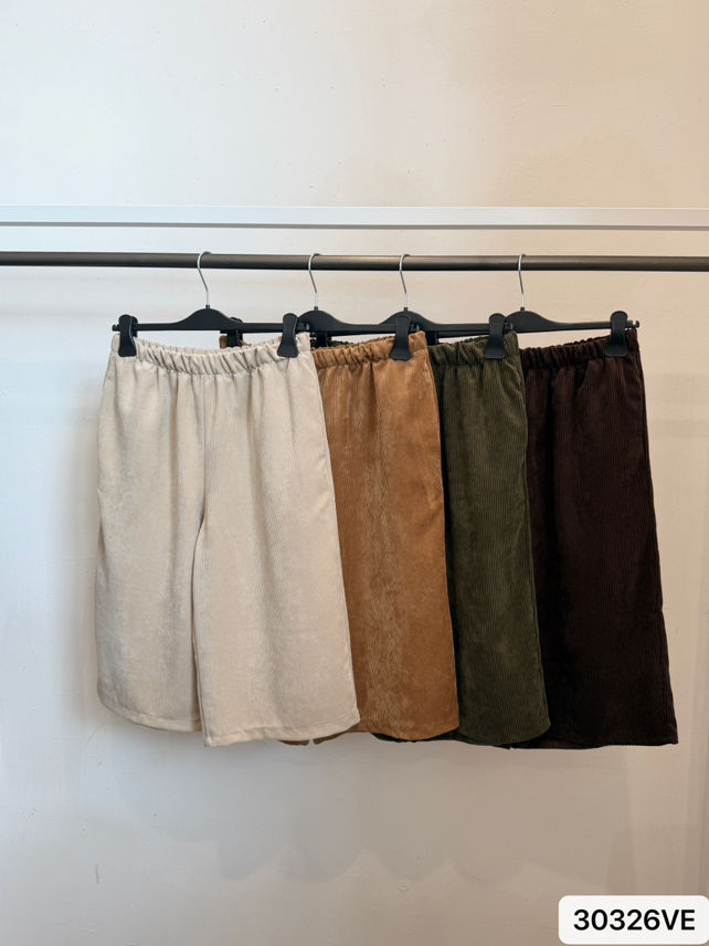 Spodnie culotte z gumką