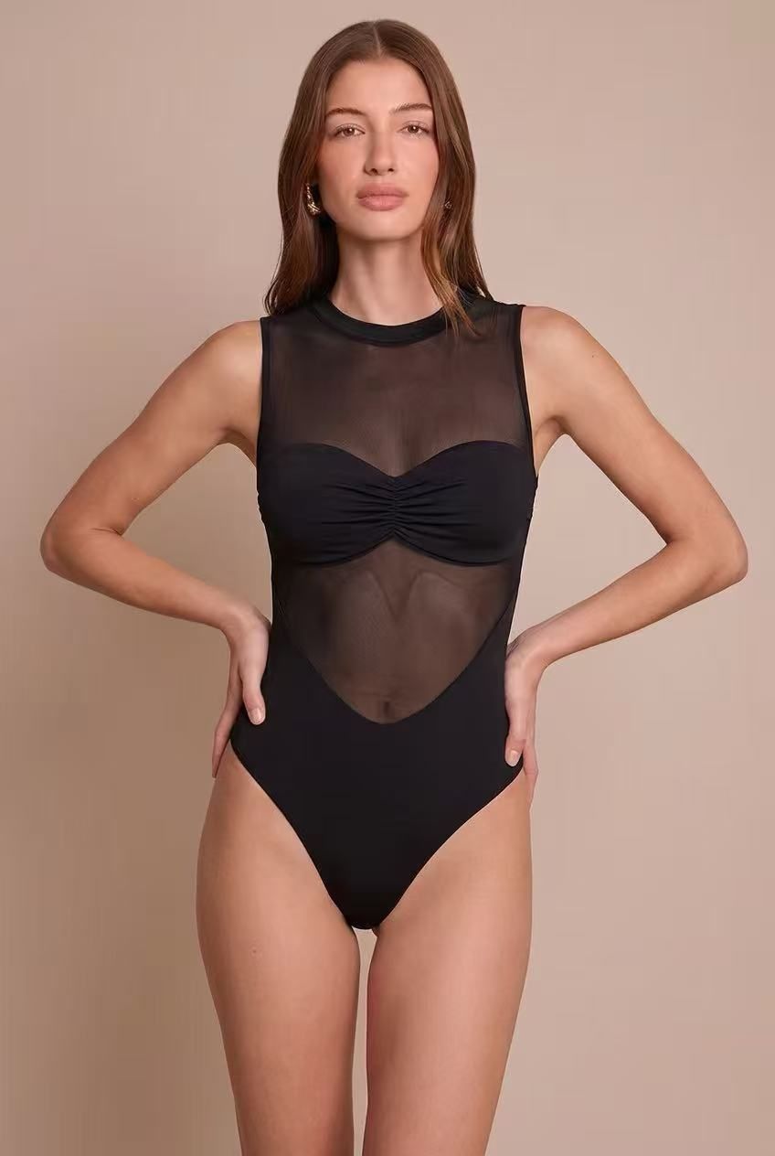 Body Dopasowane Mini Bez Rękawów