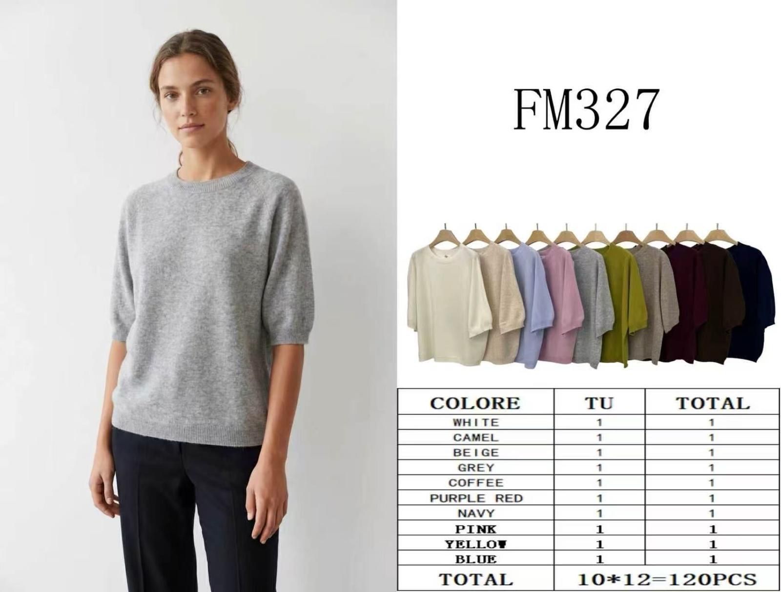 Sweter Regularny Okrągły Dekolt