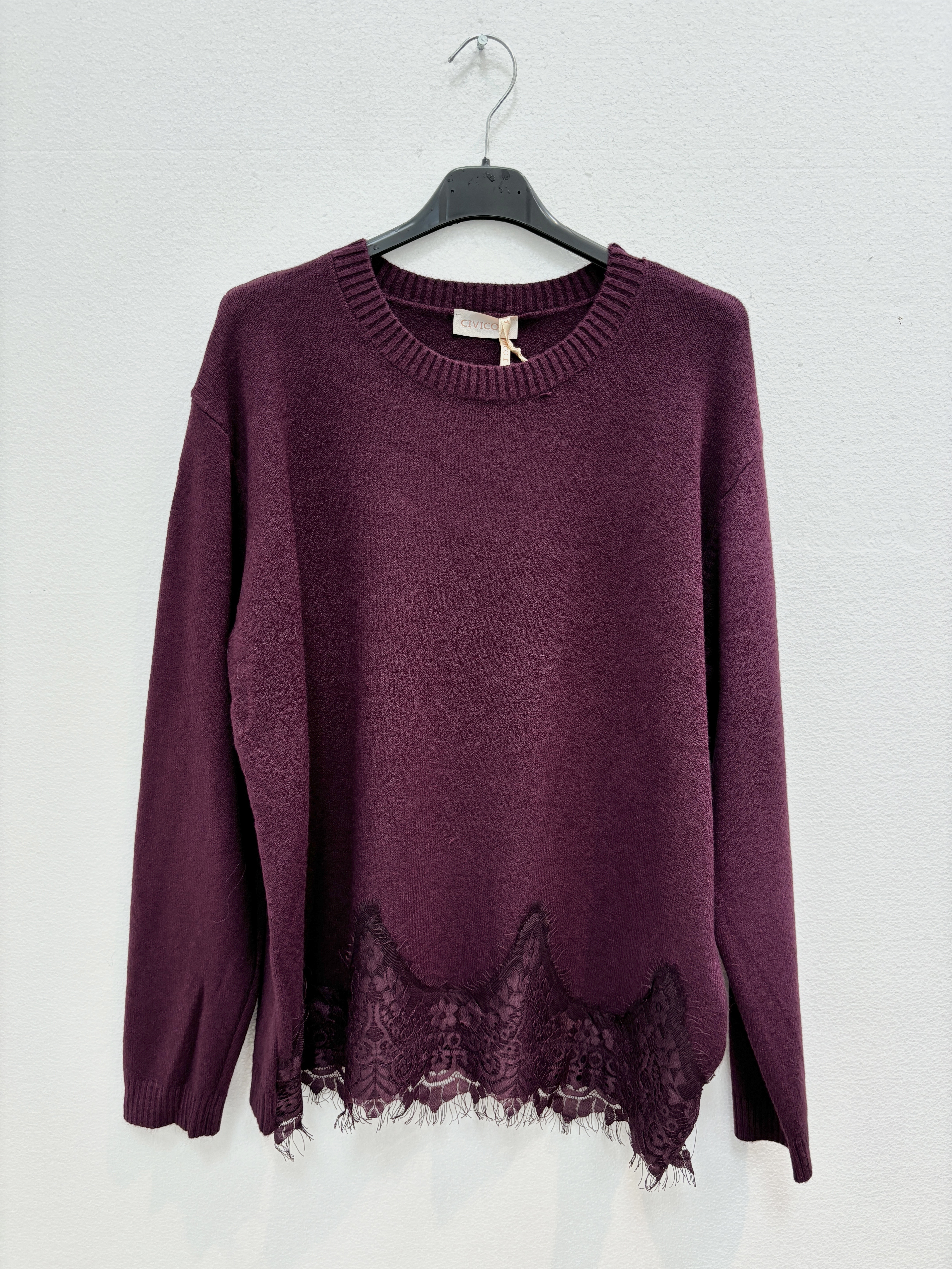 Sweter Regular Z Koronką